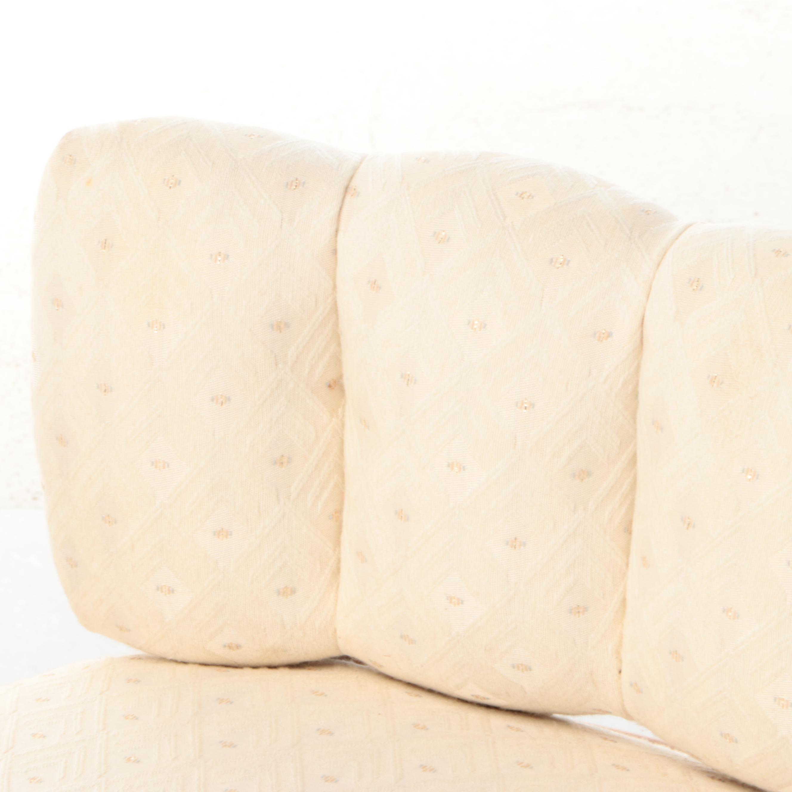 Mid Century Modern Upholstered Armchair and Side Chair