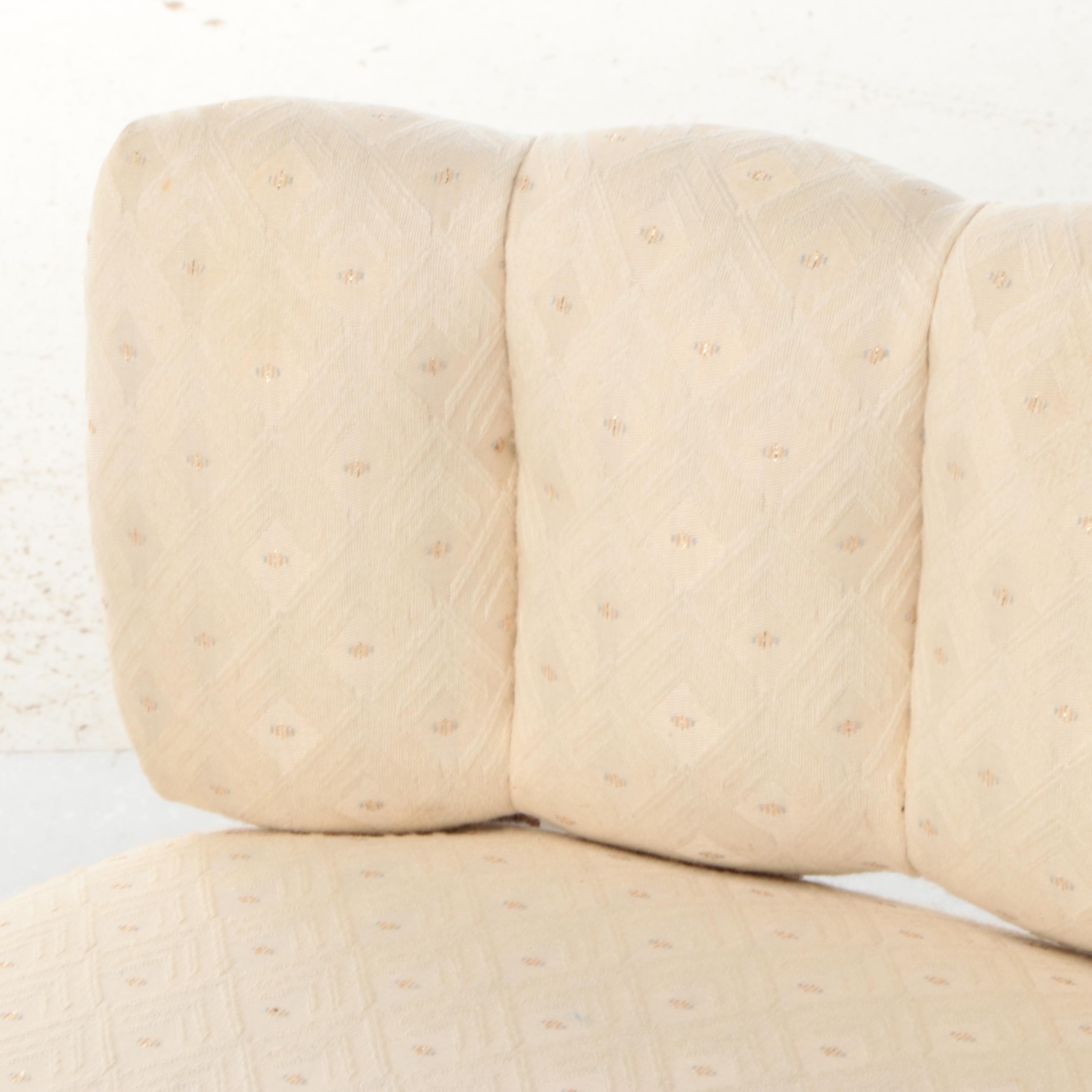 Mid Century Modern Upholstered Armchair and Side Chair