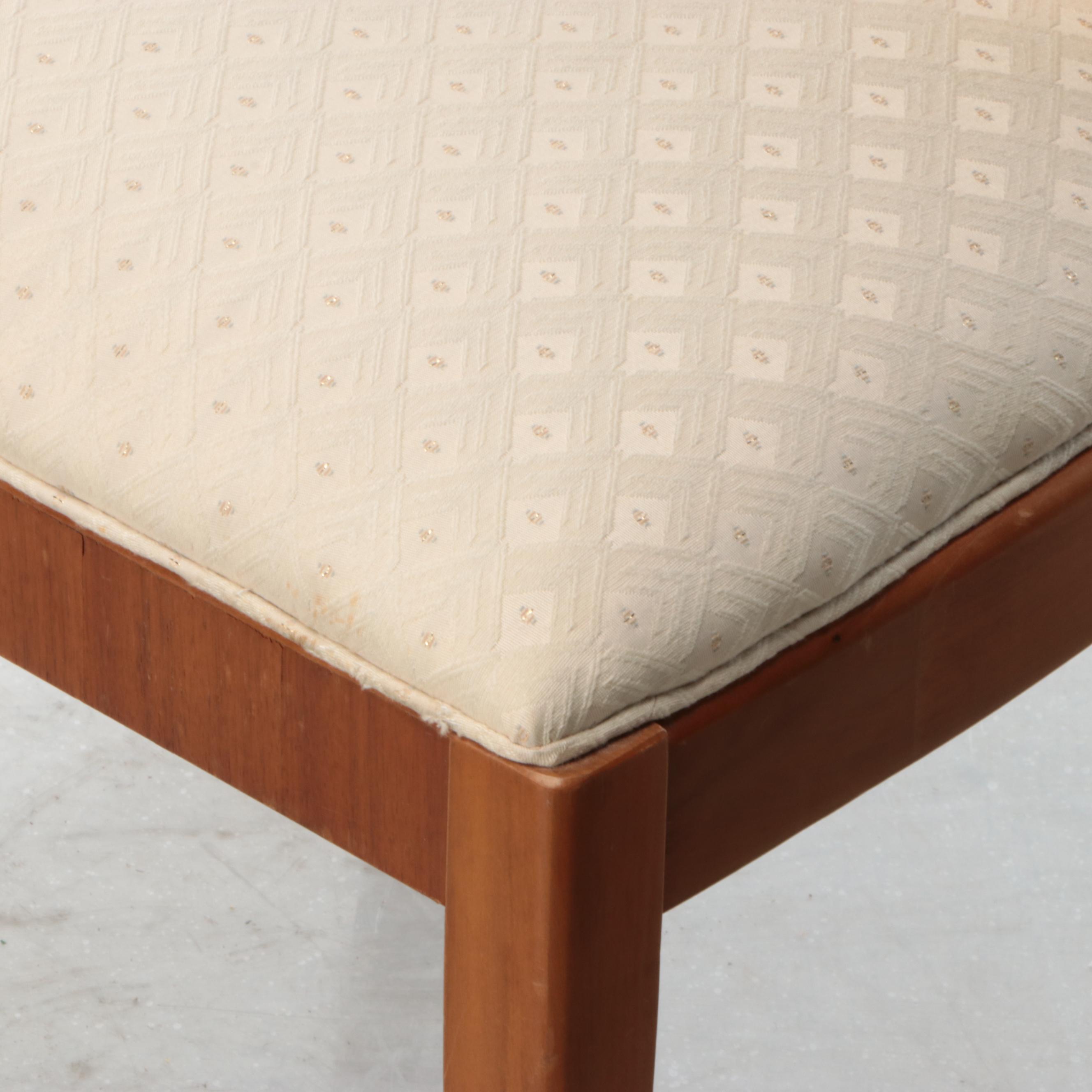 Mid Century Modern Upholstered Armchair and Side Chair