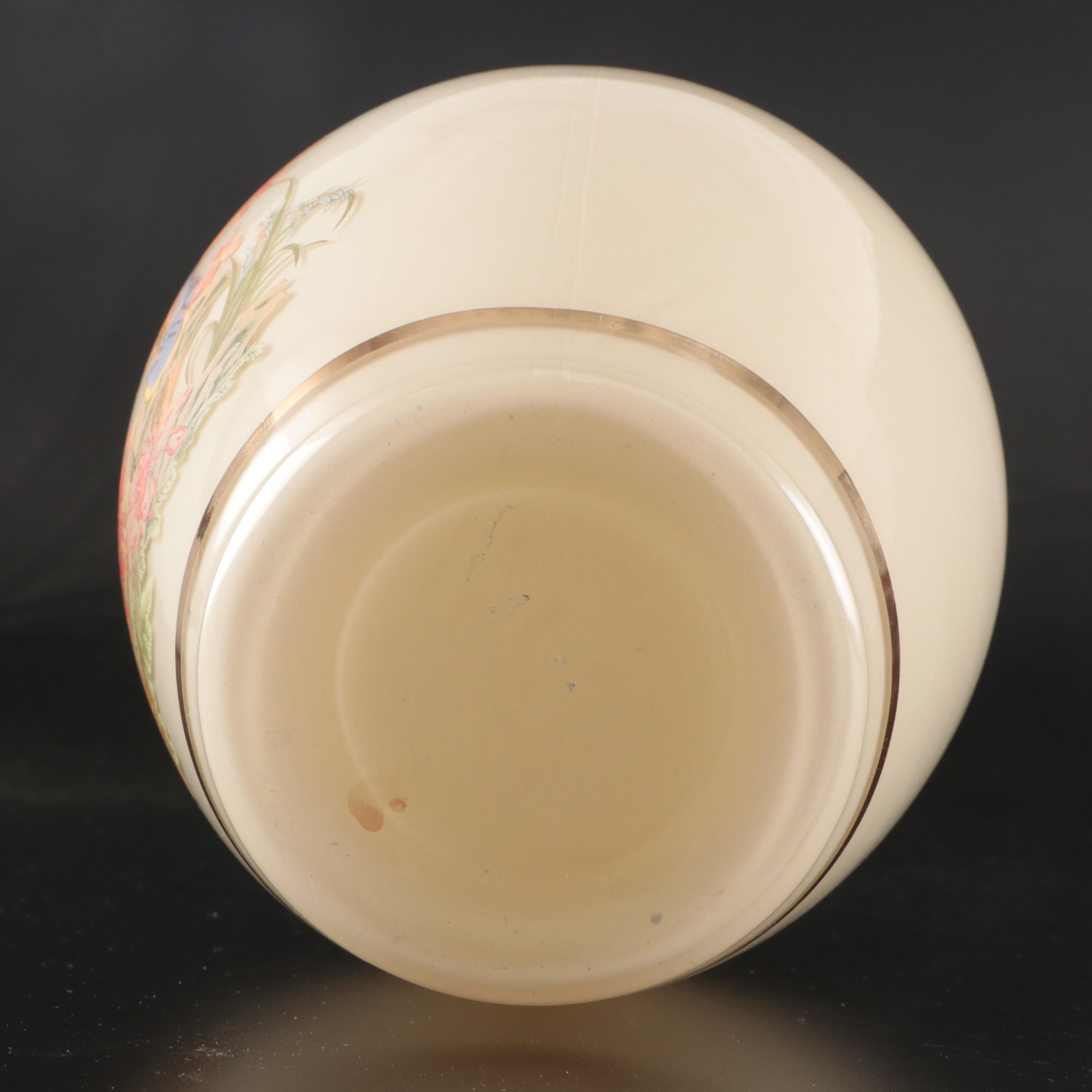 Chinese Theme Transfer-Decorated Glass Vase