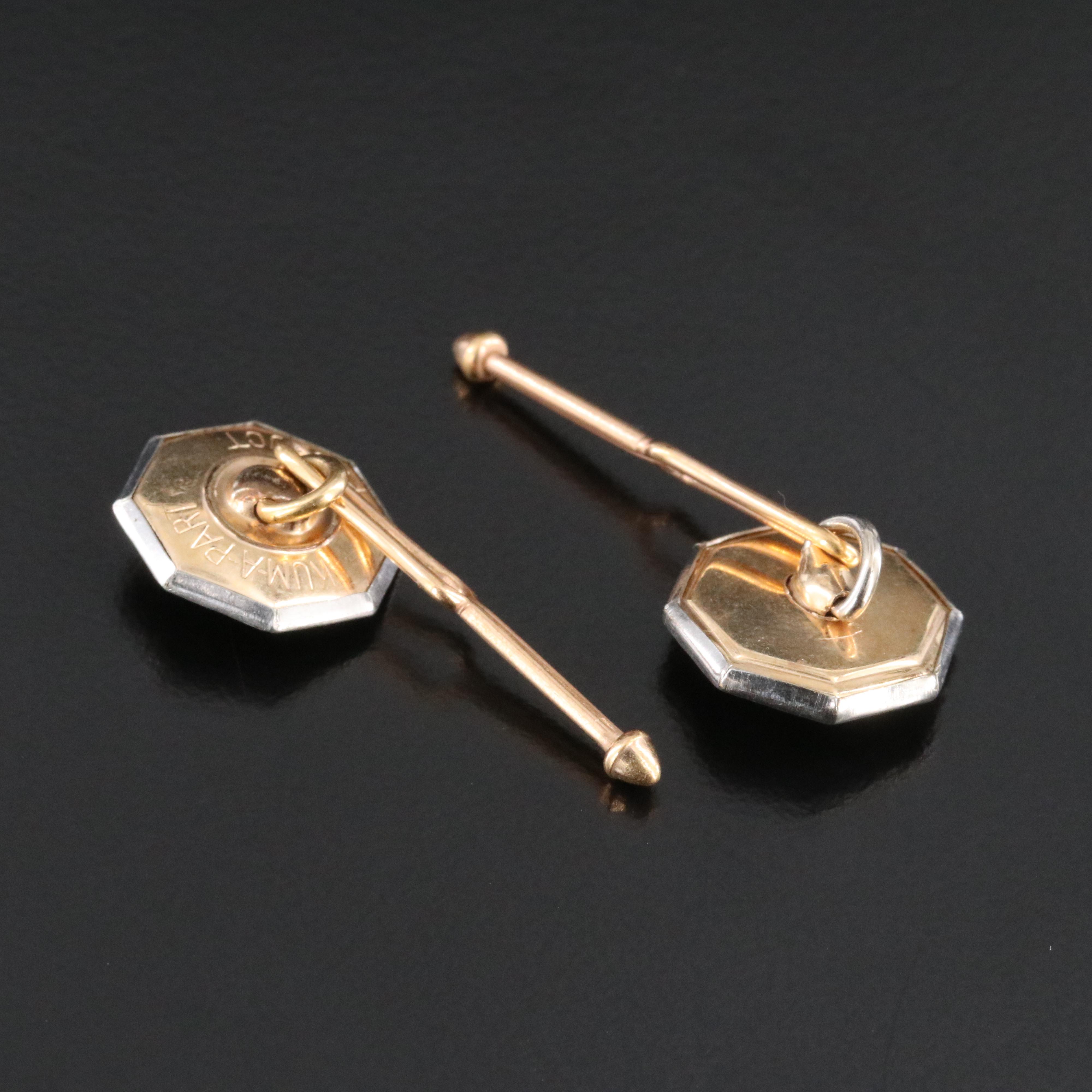 Faux Pearl and Faux Black Onyx Shirt Studs