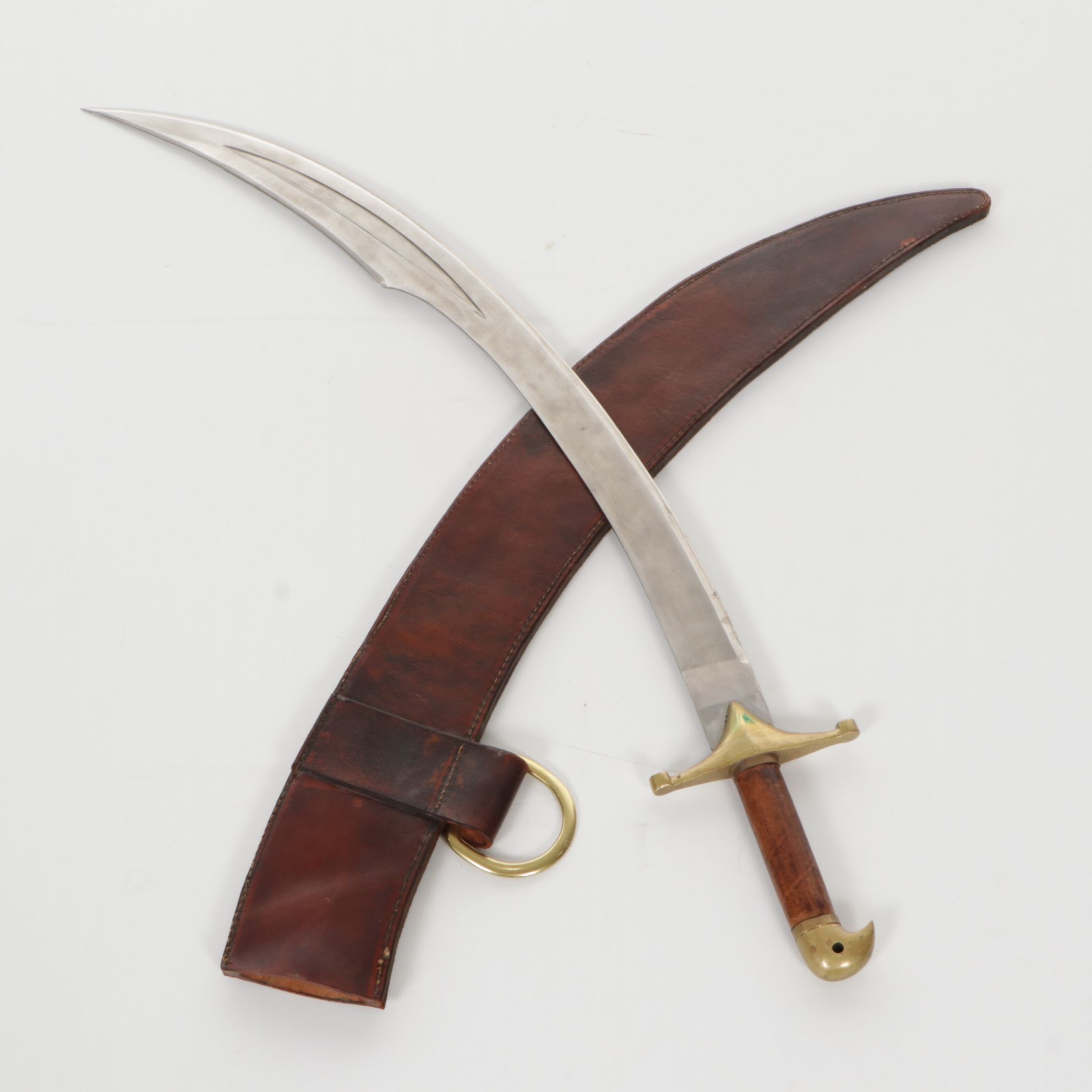 Baladay Scimitar Sword with Leather Scabbard