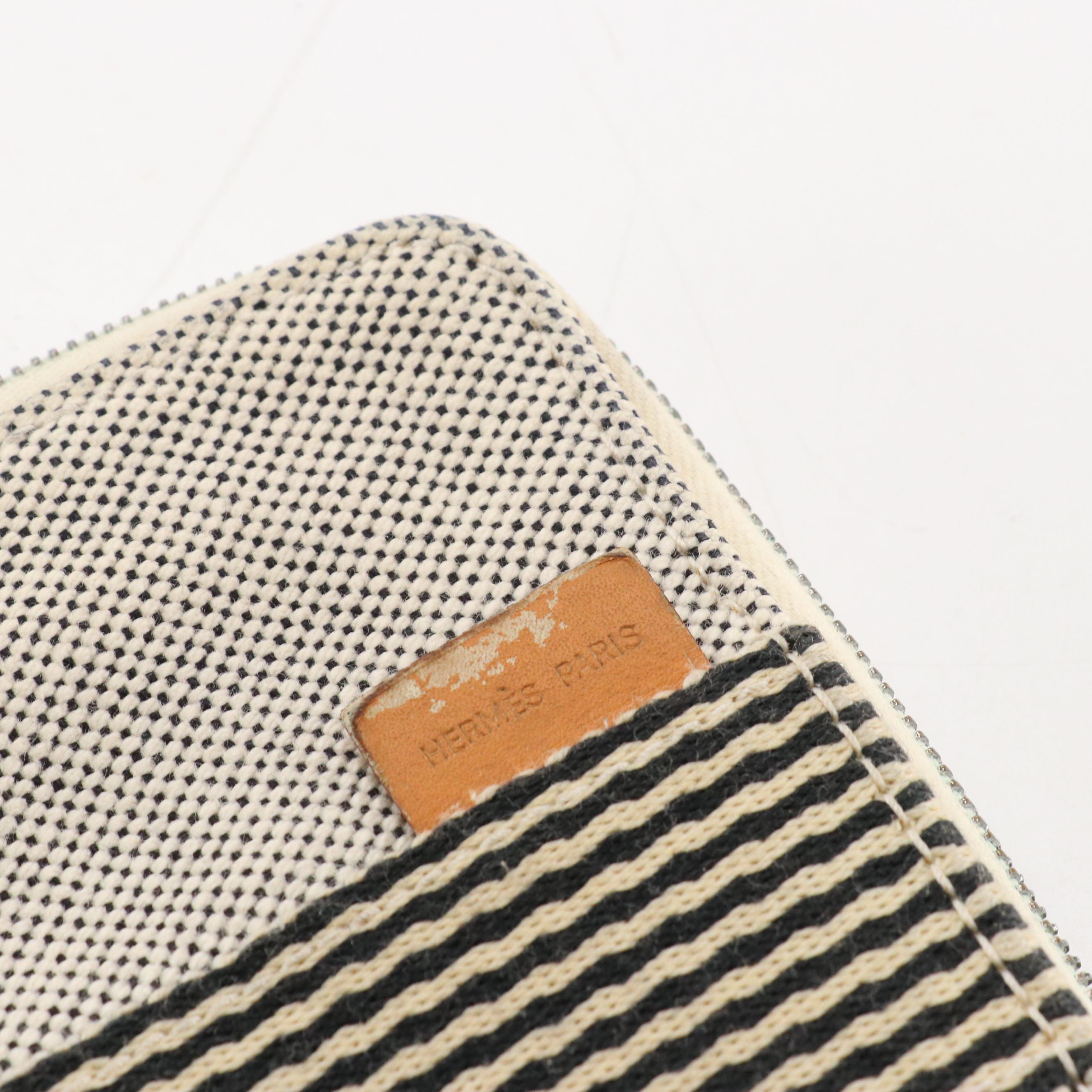 Hermès Perth Compact Zip-Around Wallet in Cotton Canvas