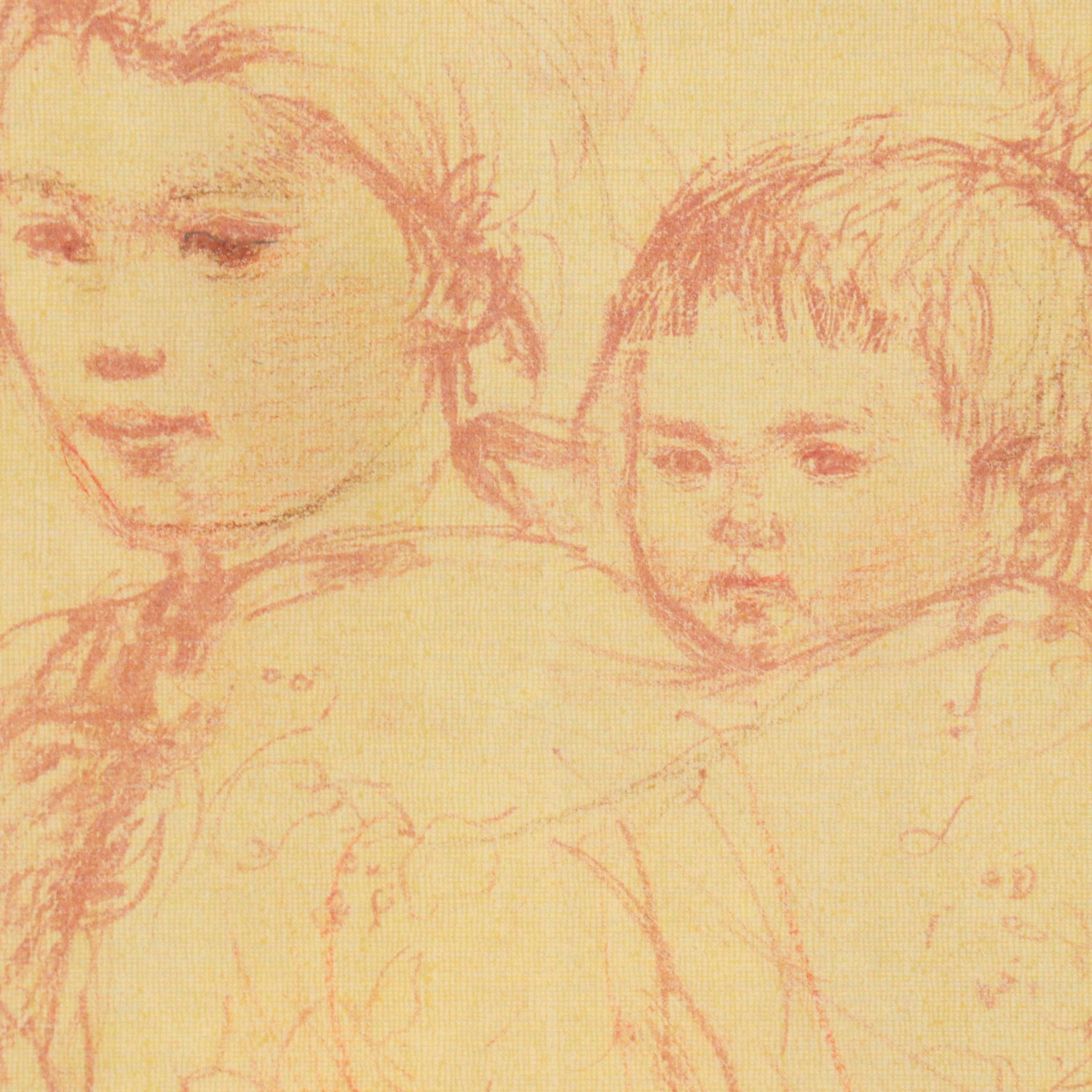 Edna Hibel Lithograph of Mother and Child