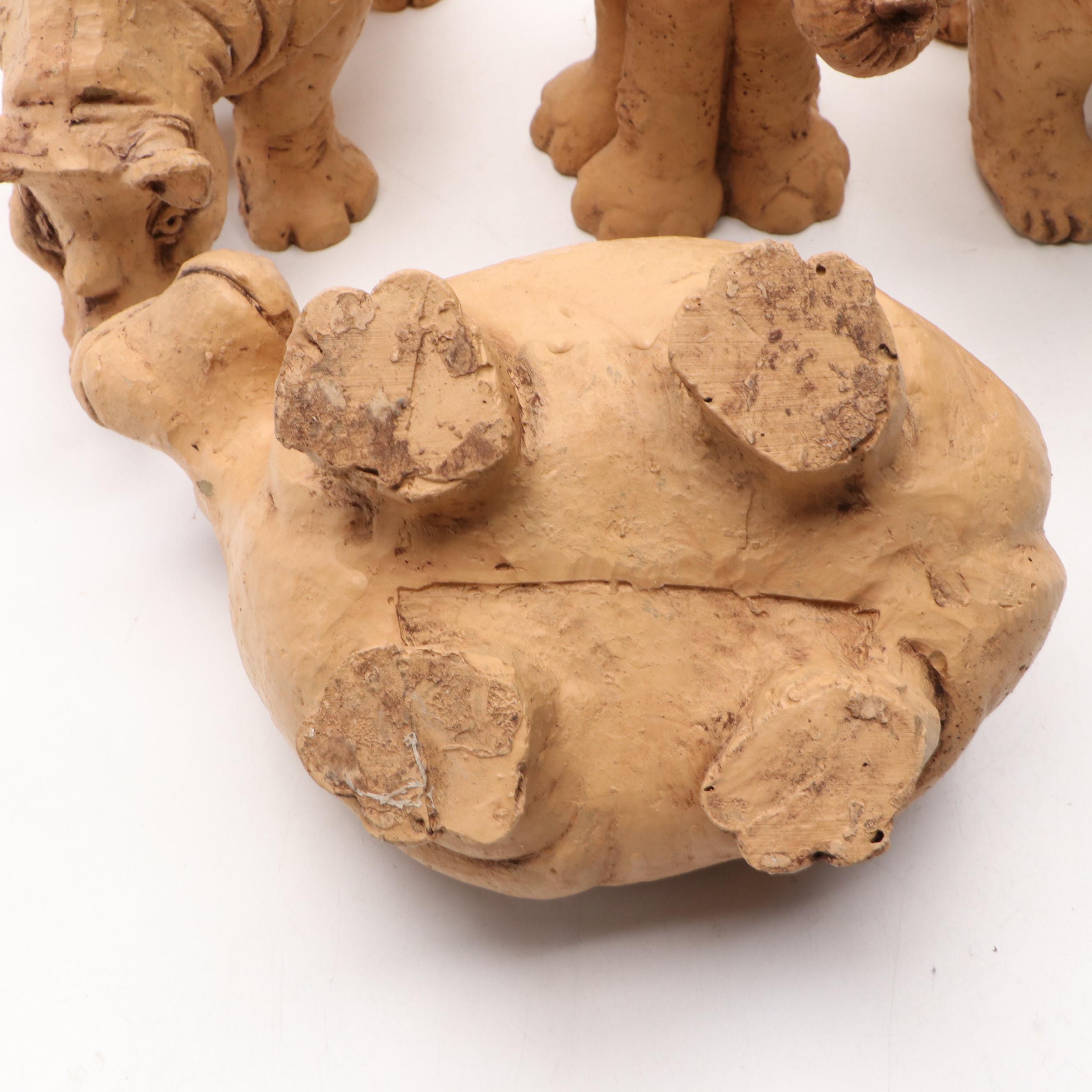 Lee Bortin Art Pottery Ceramic Animal Planters