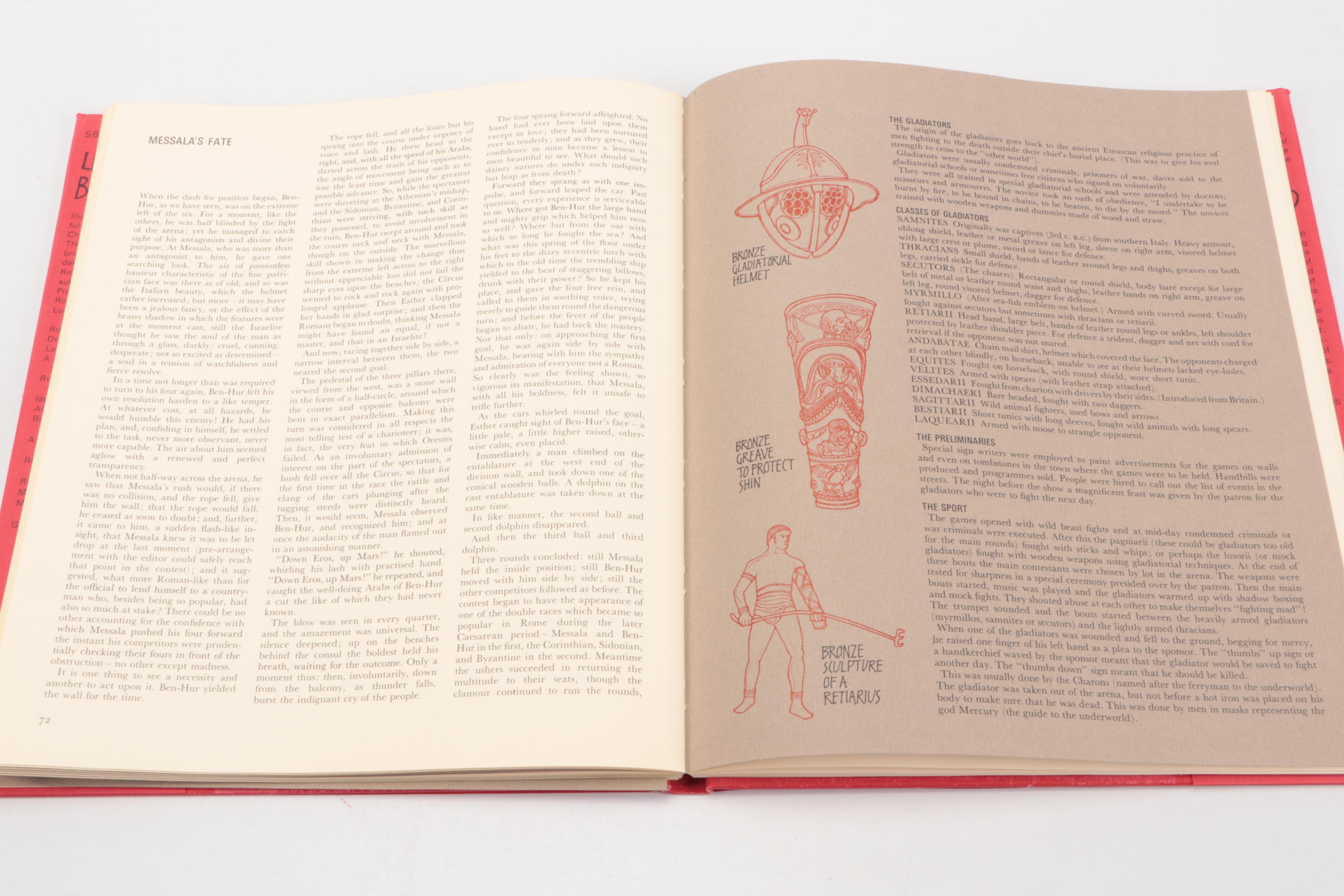 Illustrated "Ben-Hur" by Lew Wallace and "Ivanhoe" by Sir Walter Scott, 1972