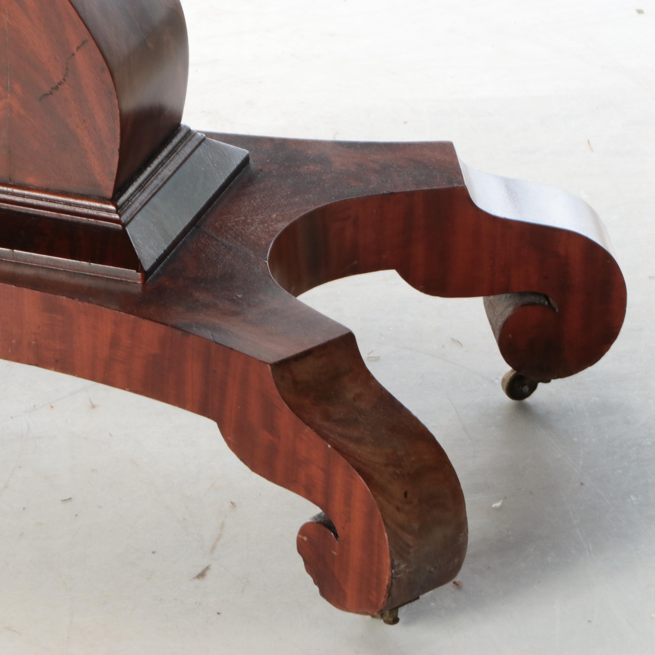 Empire Style Mahogany Flip-Top Games Table