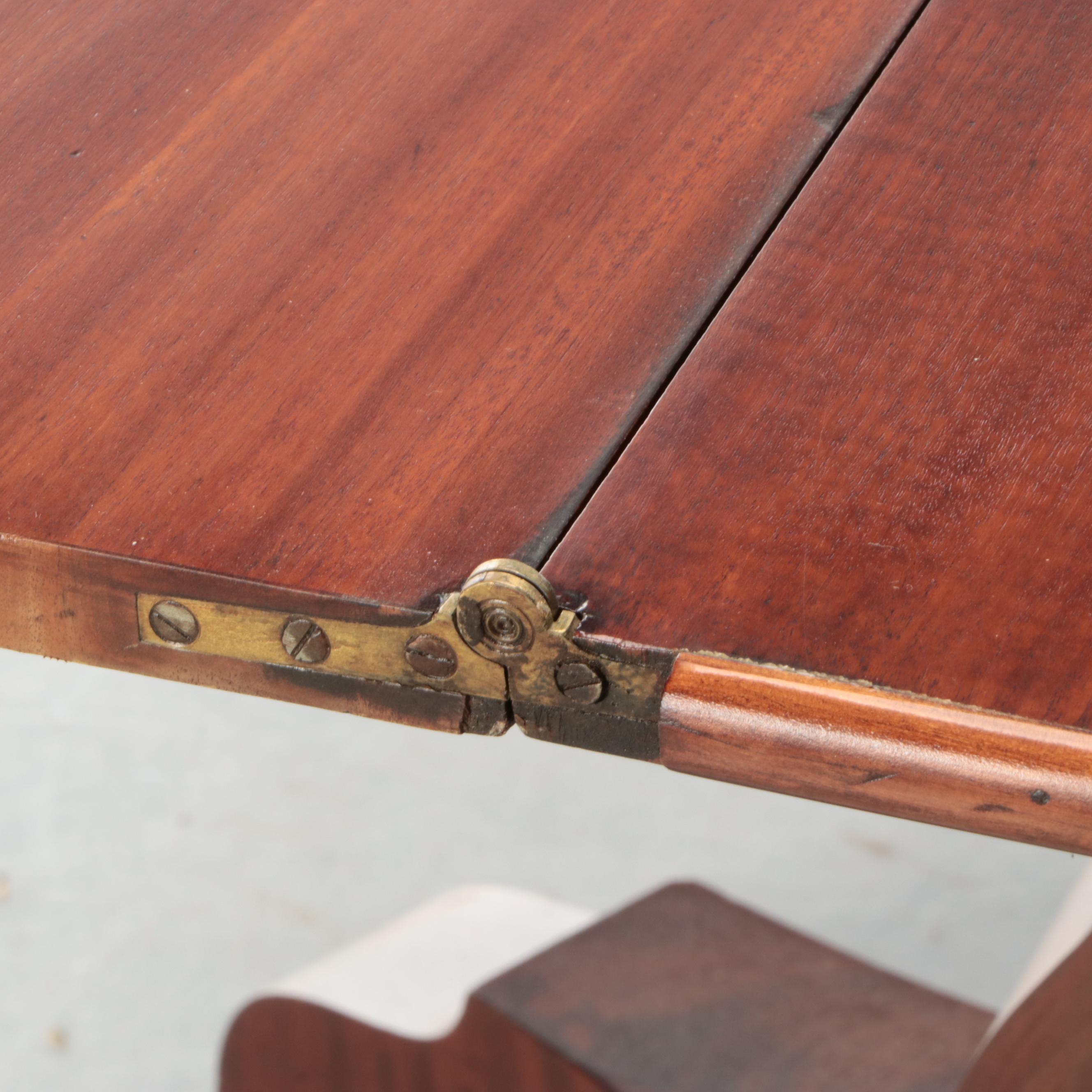 Empire Style Mahogany Flip-Top Games Table