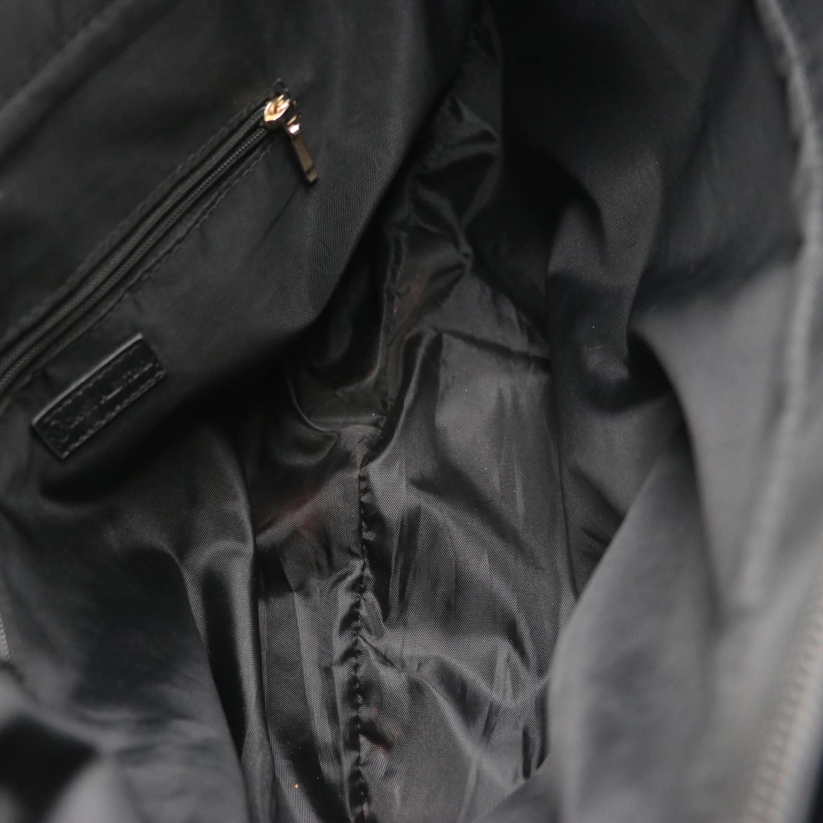 Gianni Valentino Shoulder Tote in Black Faux Leather