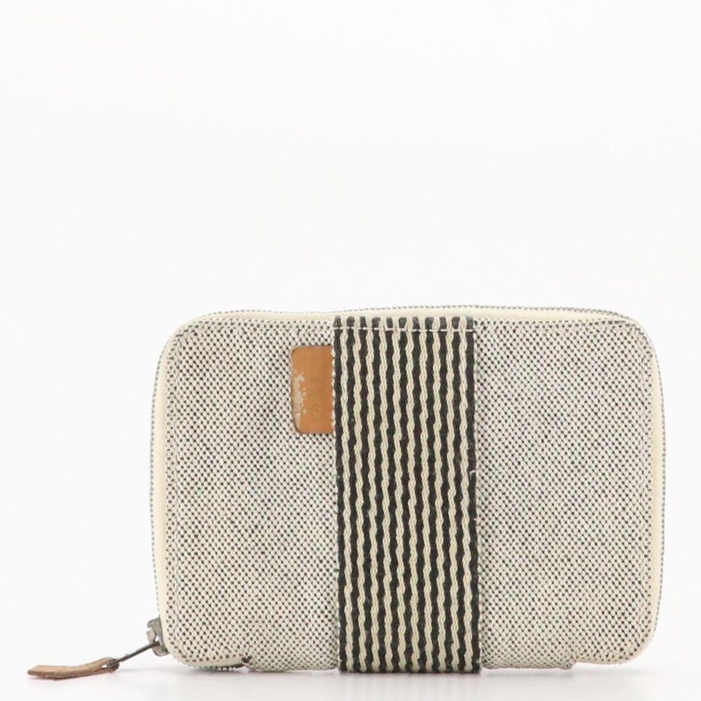 Hermès Perth Compact Zip-Around Wallet in Cotton Canvas