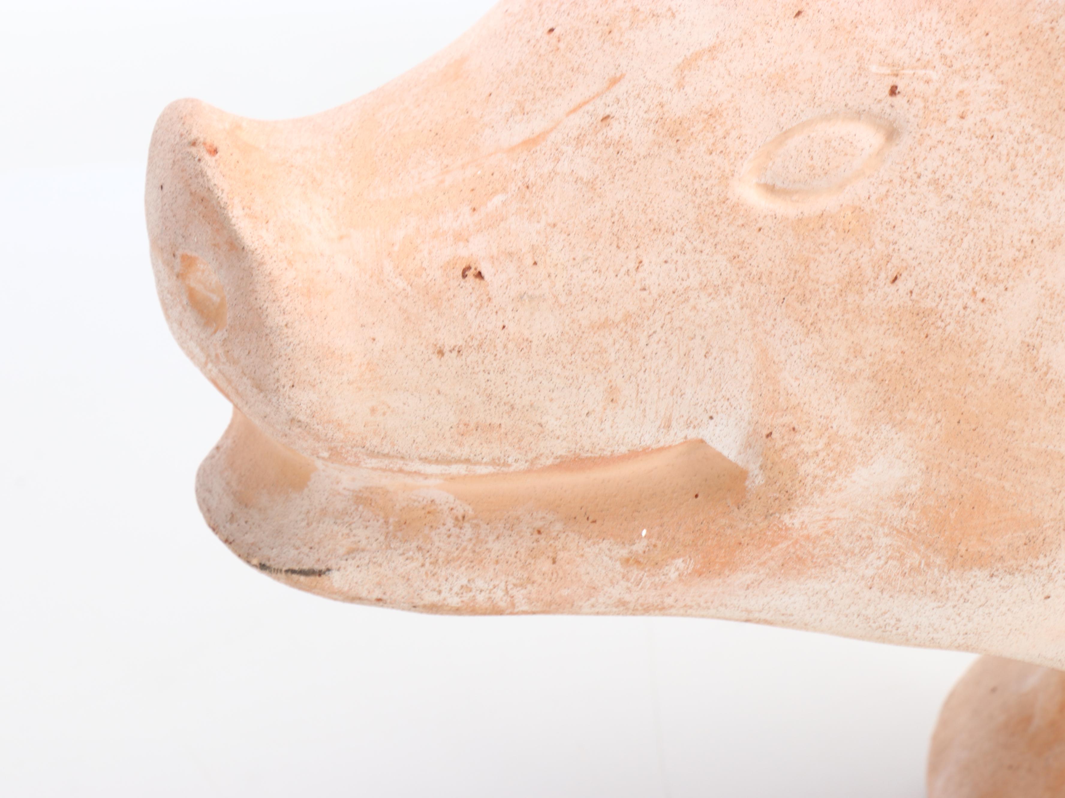 Terracotta Piglet Figurine