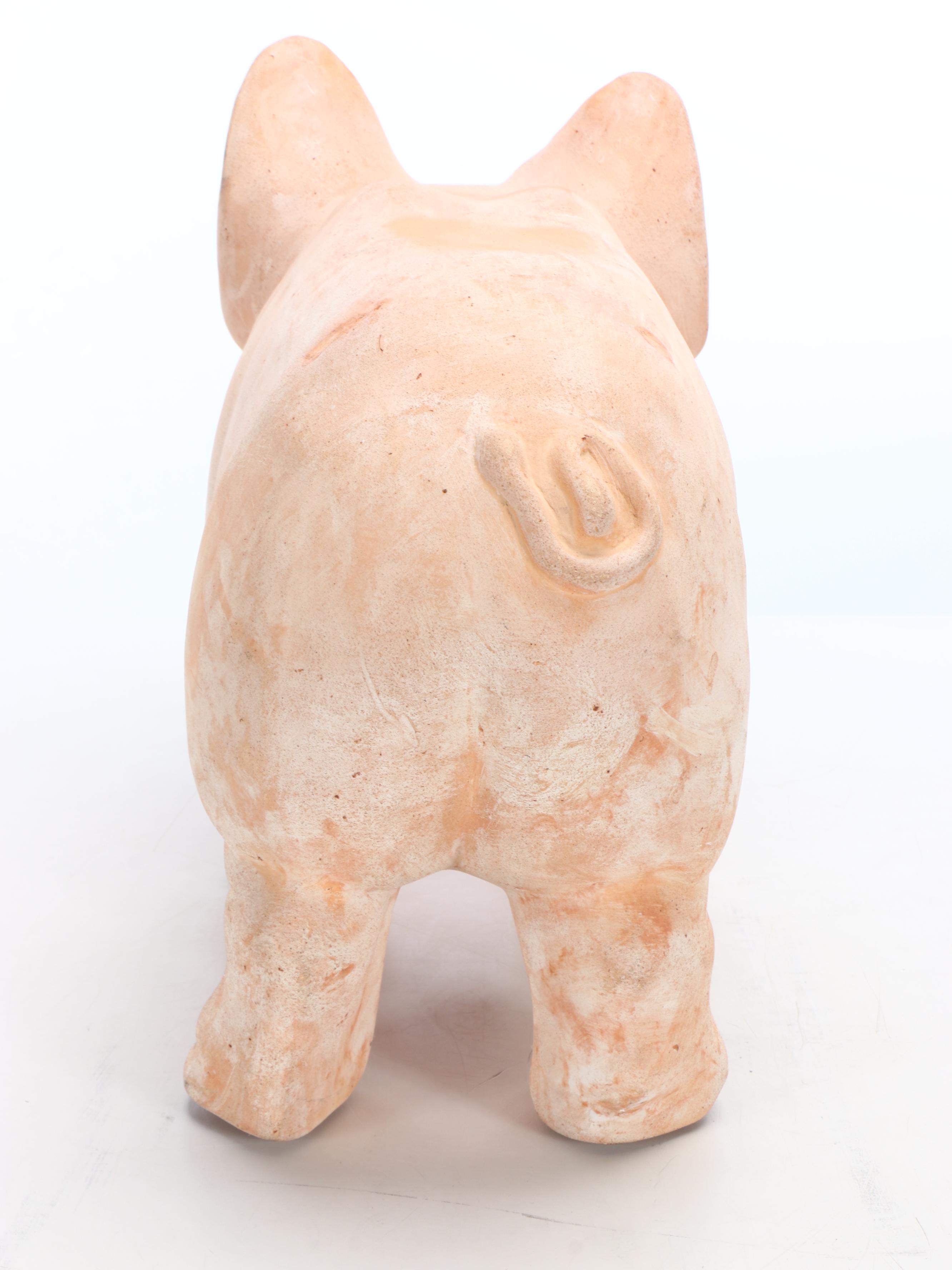 Terracotta Piglet Figurine