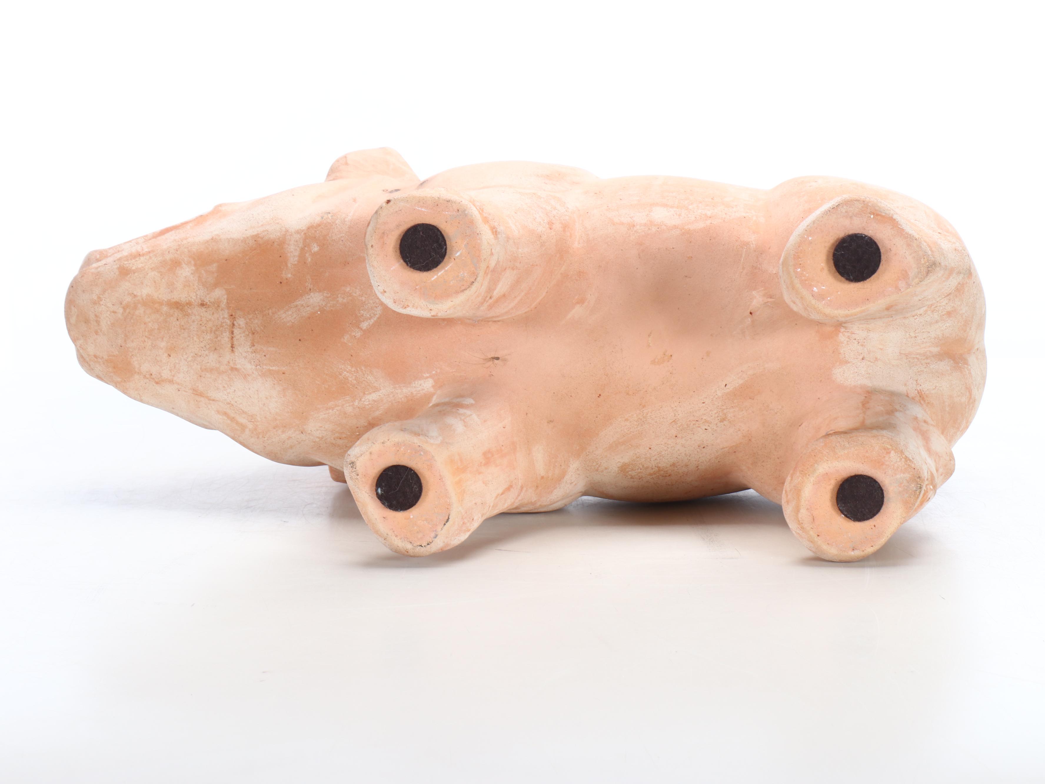 Terracotta Piglet Figurine