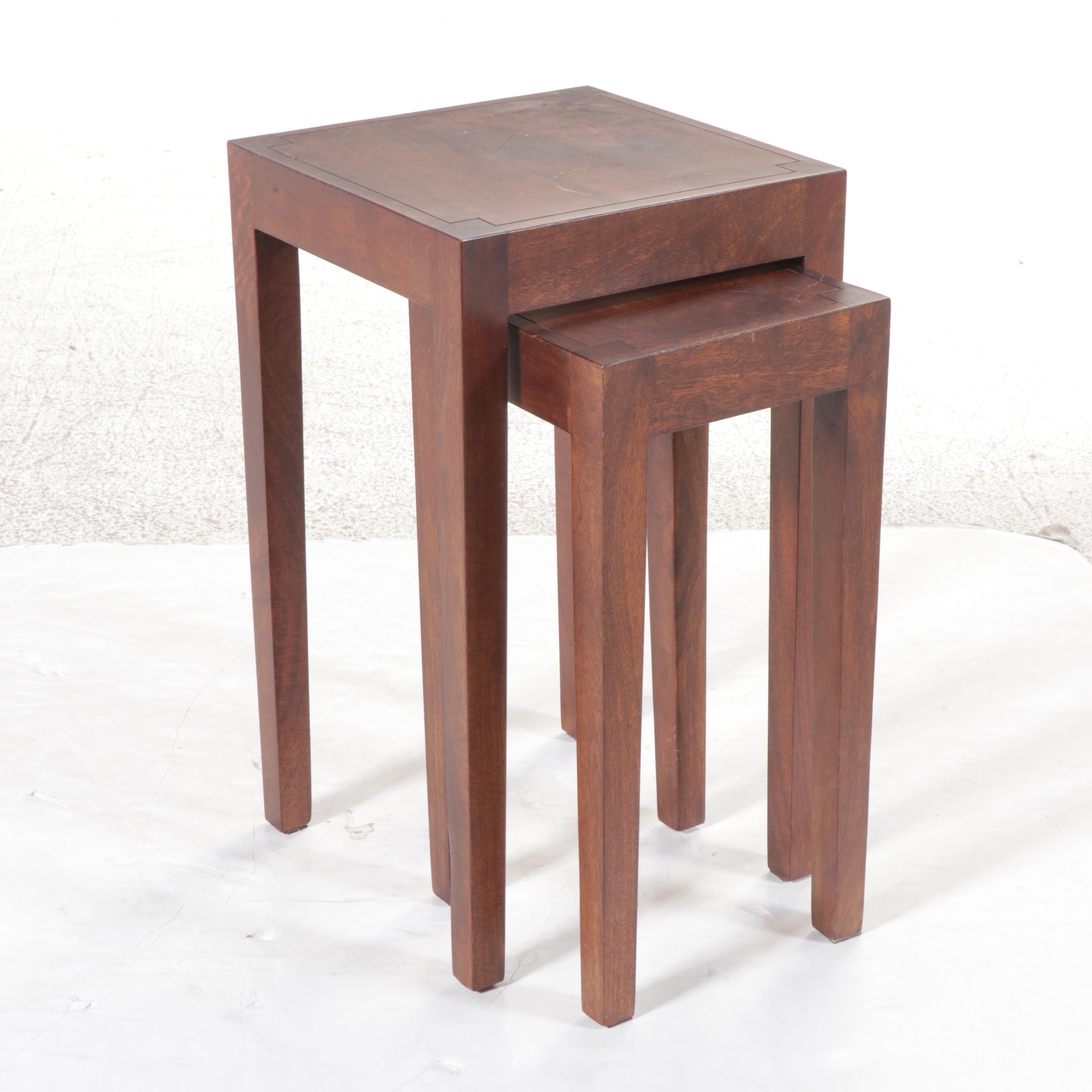 Set of Two Mahogany Nesting Tables
