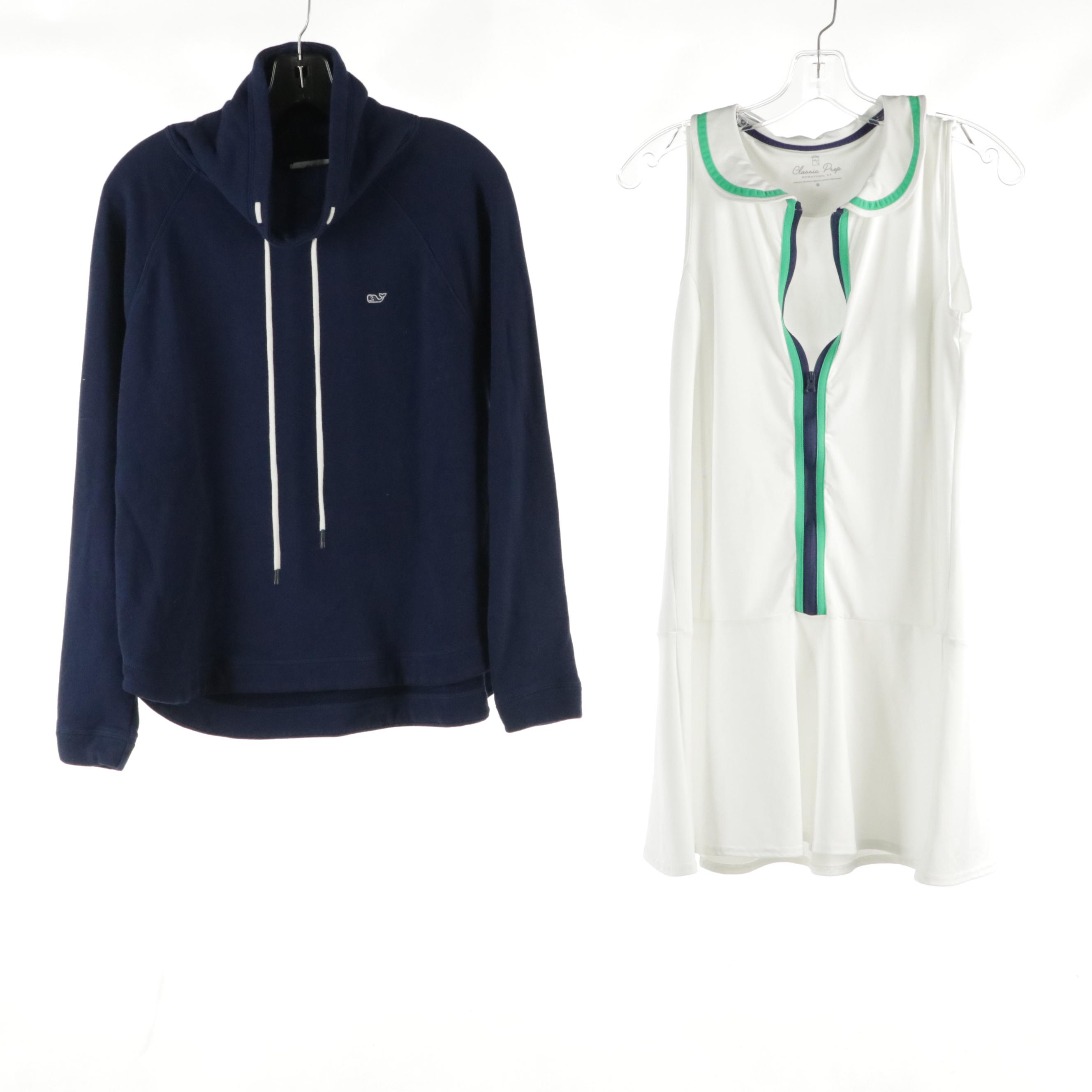 Vineyard Vines and Other Sleeveless Dress, Sweatshirt, and Skorts