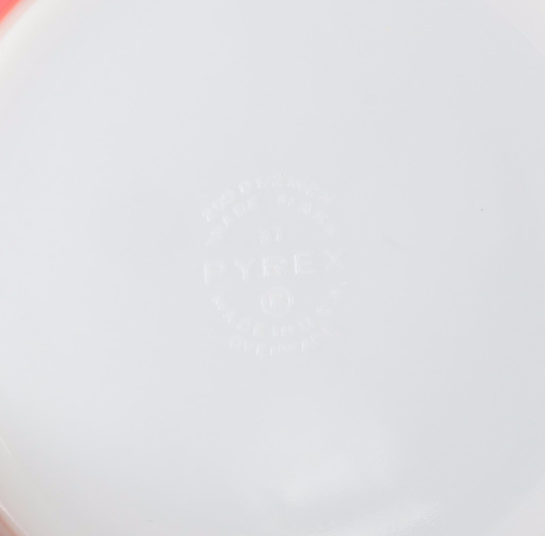 Pyrex "Flamingo Gold Trim" Borosilicate Glass Dinnerware, 1952-1956