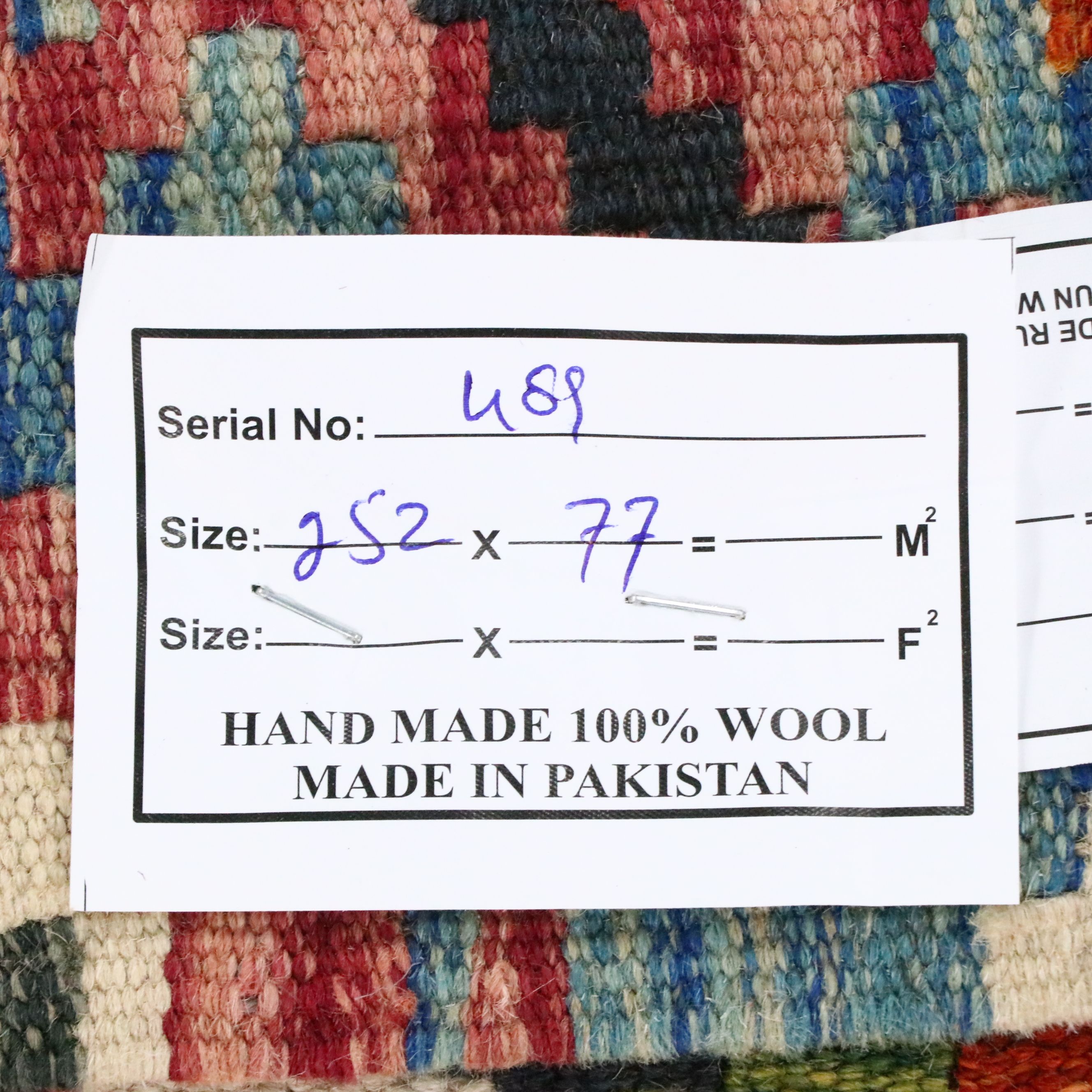 5'9 x 8'5 Handwoven Pakistani Kilim Area Rug