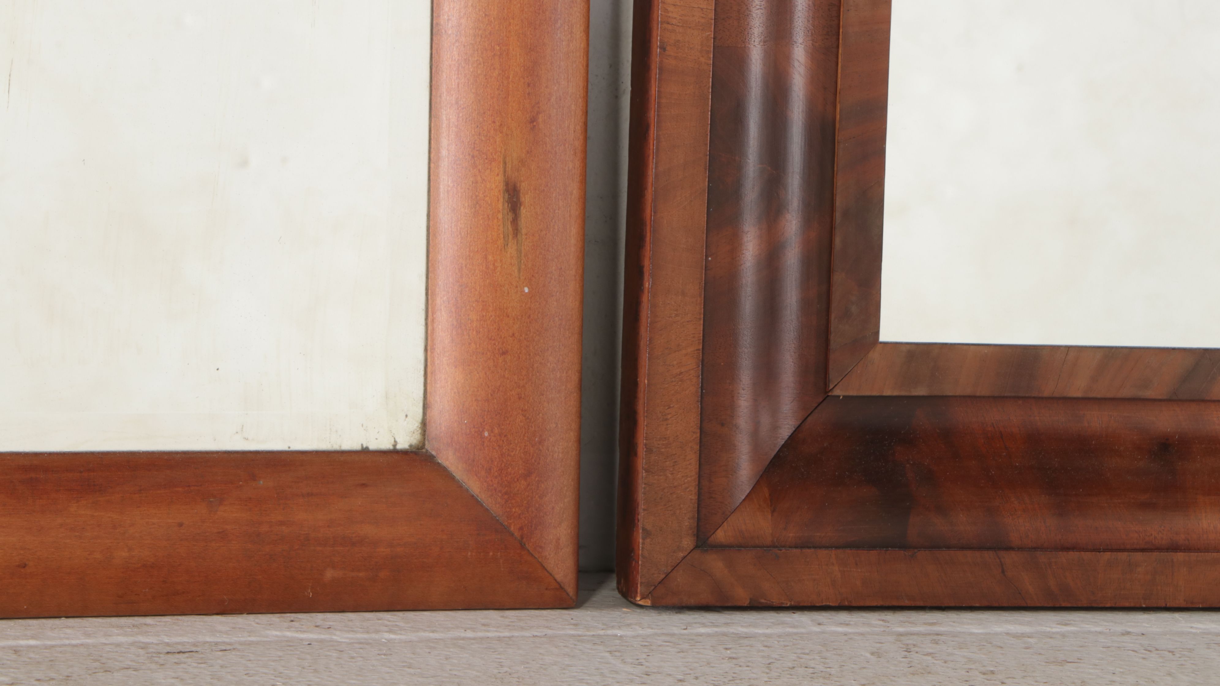 American Victorian Walnut and Other Wooden Frame Wall Mirrors