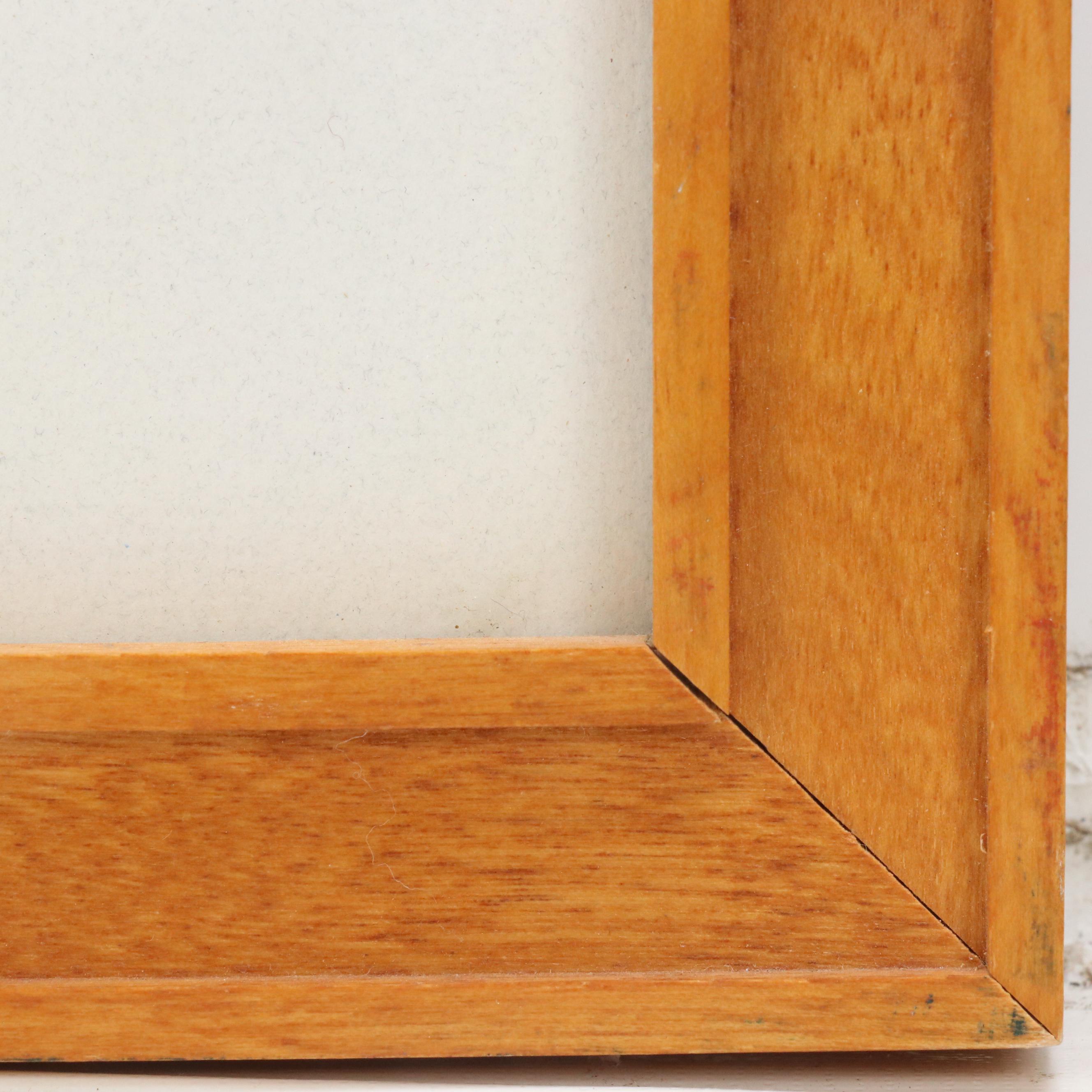 Folk Art Style Watercolor Painting of Livestock in Pasture