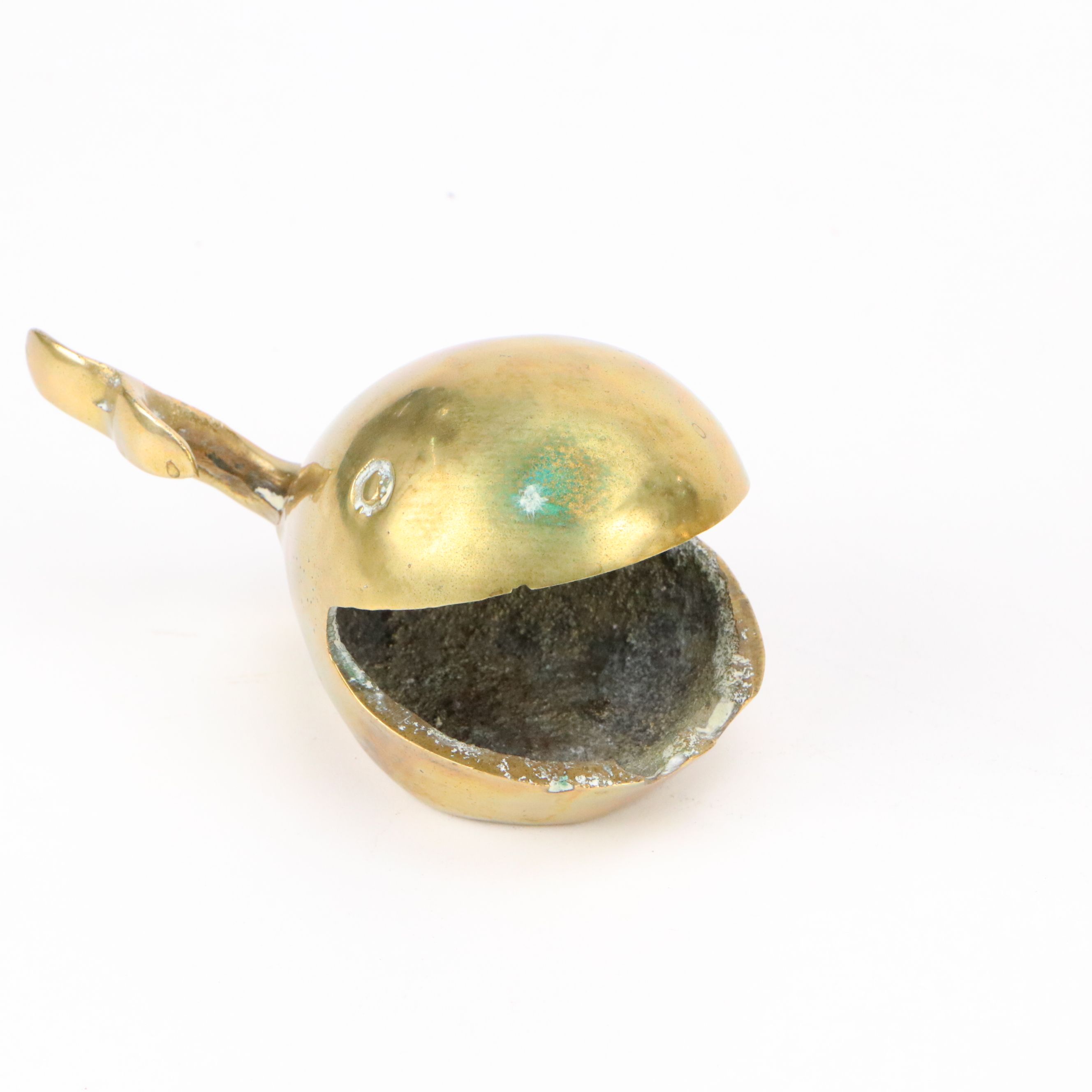 Mid Century Modern Brass Whale Ashtrays