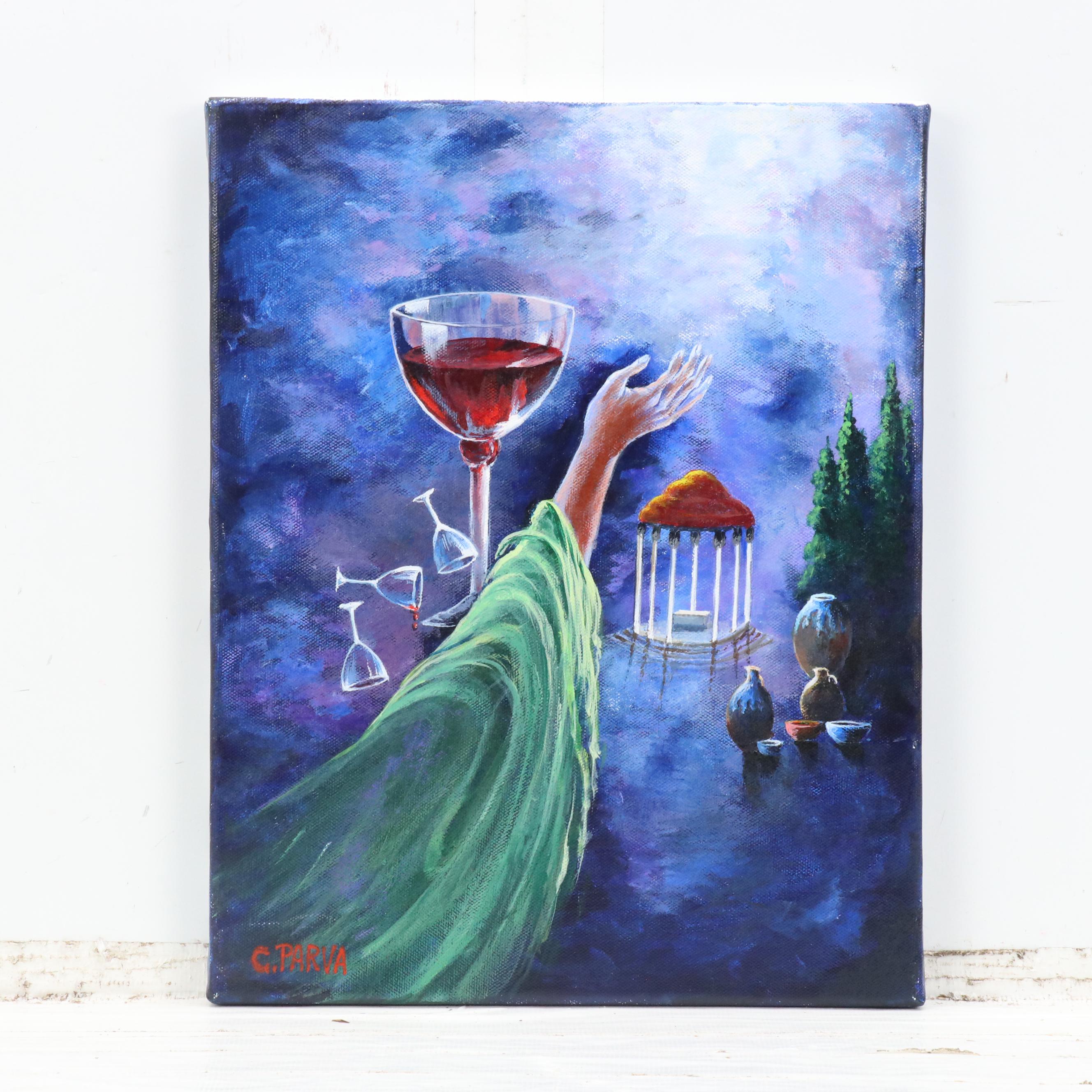 G. Parva Figurative Acrylic Paintings, 21st Century