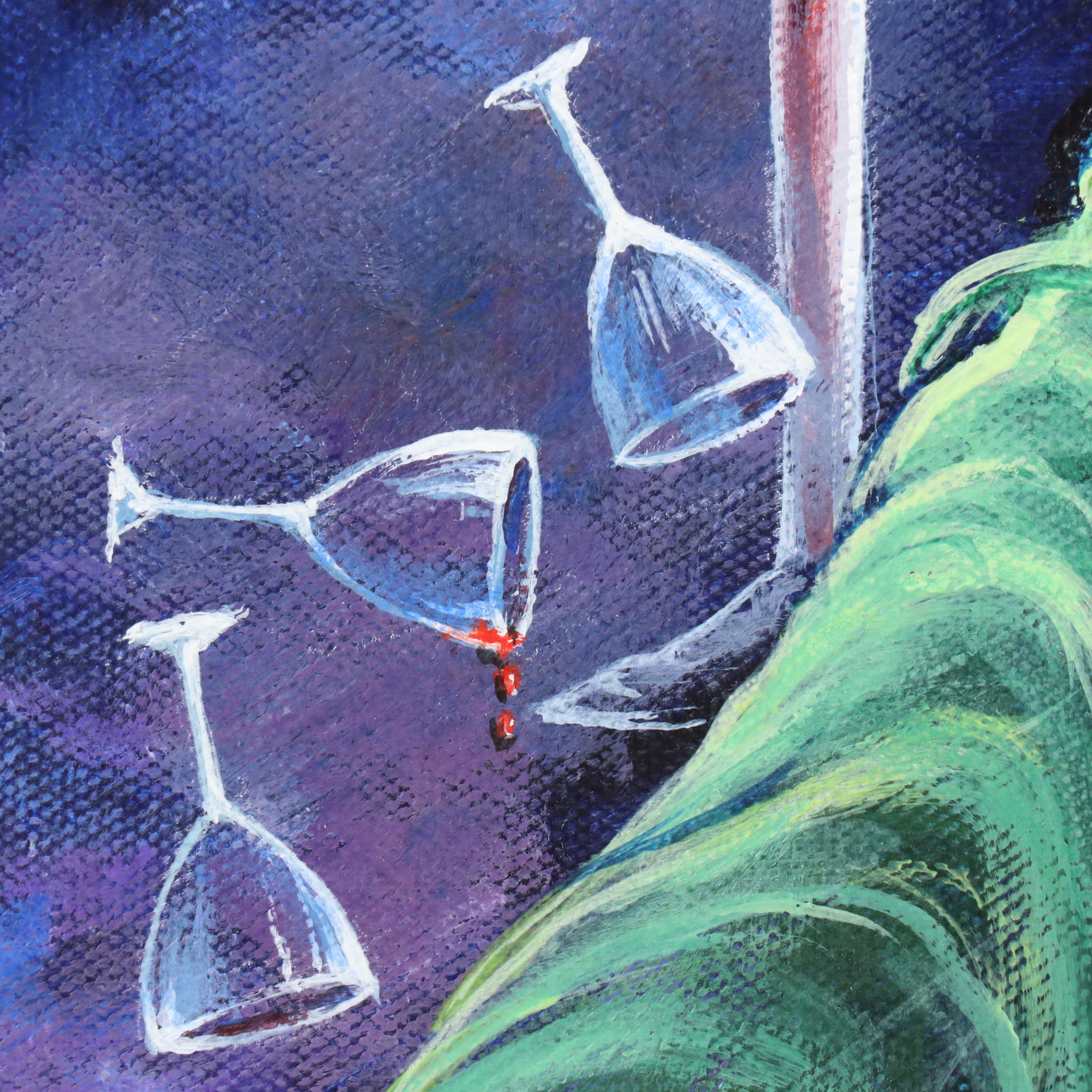 G. Parva Figurative Acrylic Paintings, 21st Century