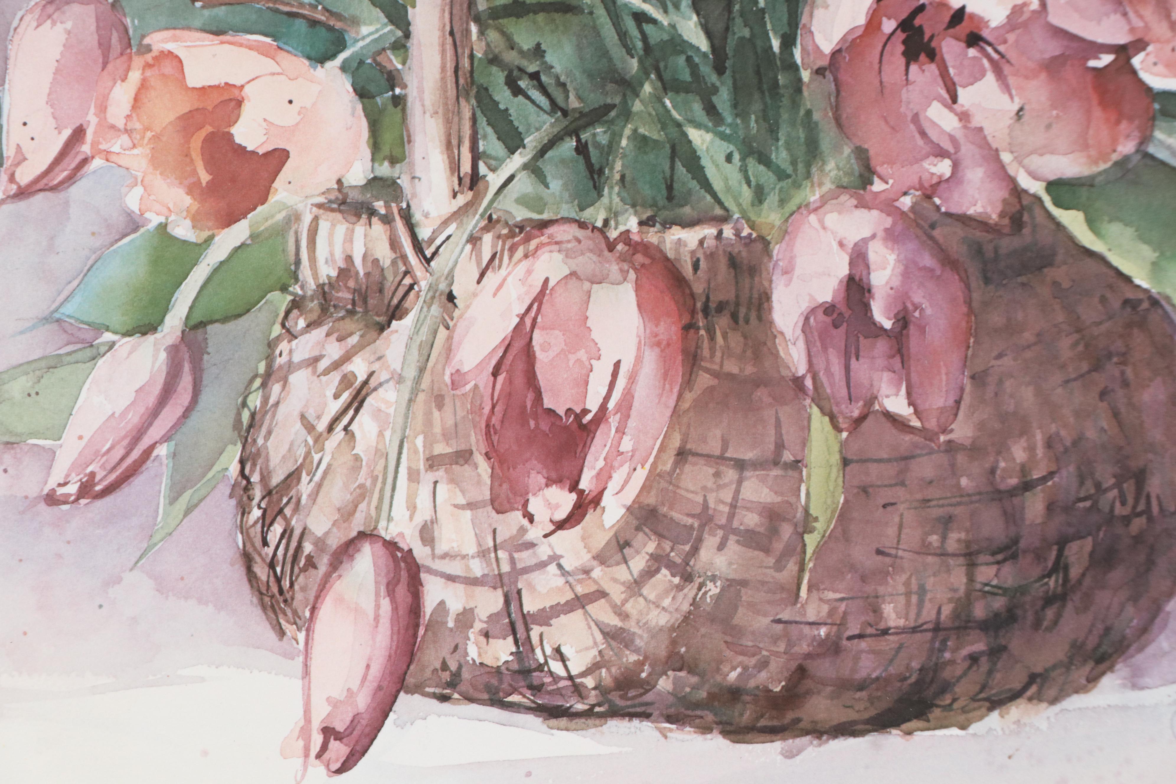 Barbara Mock Offset Lithograph "Tulips"