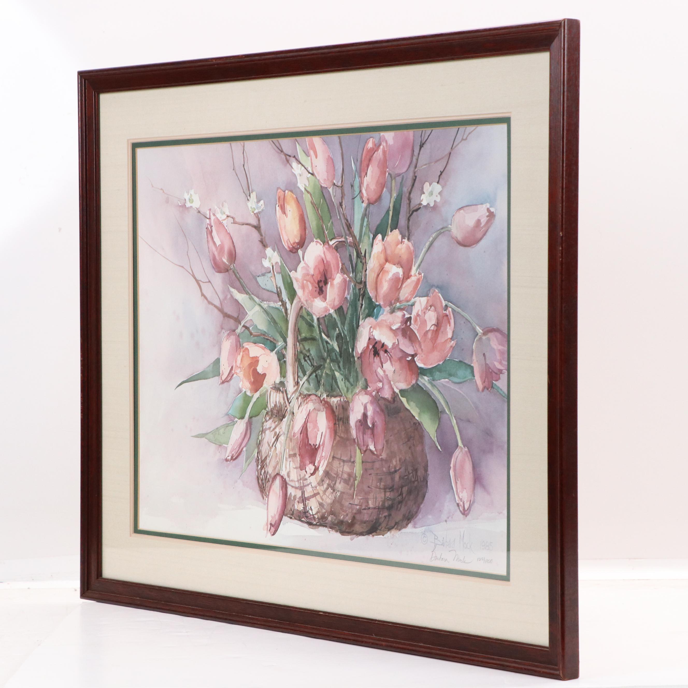 Barbara Mock Offset Lithograph "Tulips"