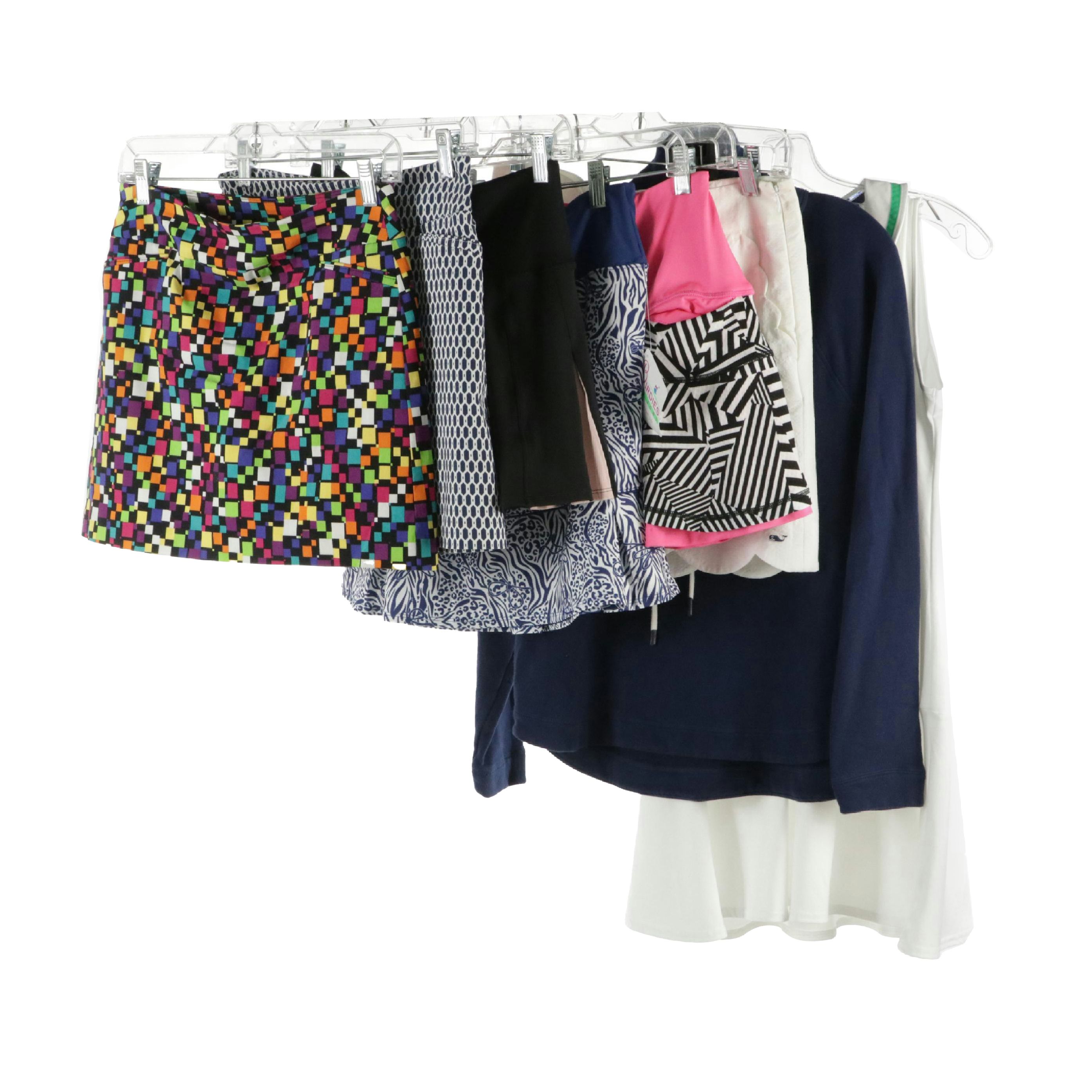 Vineyard Vines and Other Sleeveless Dress, Sweatshirt, and Skorts