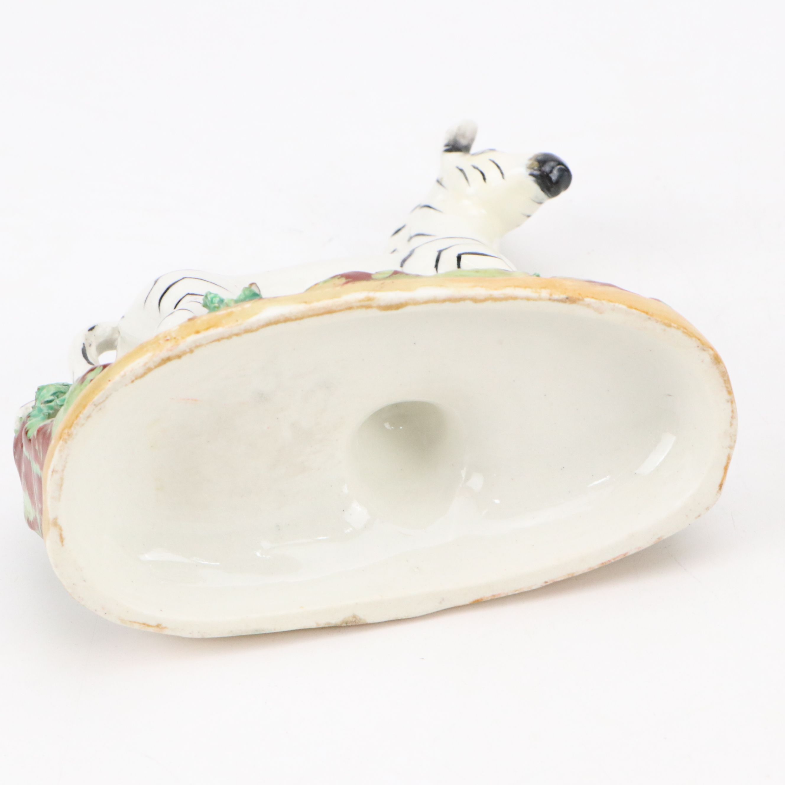 Staffordshire Earthenware Zebra Figurines, 19th Century