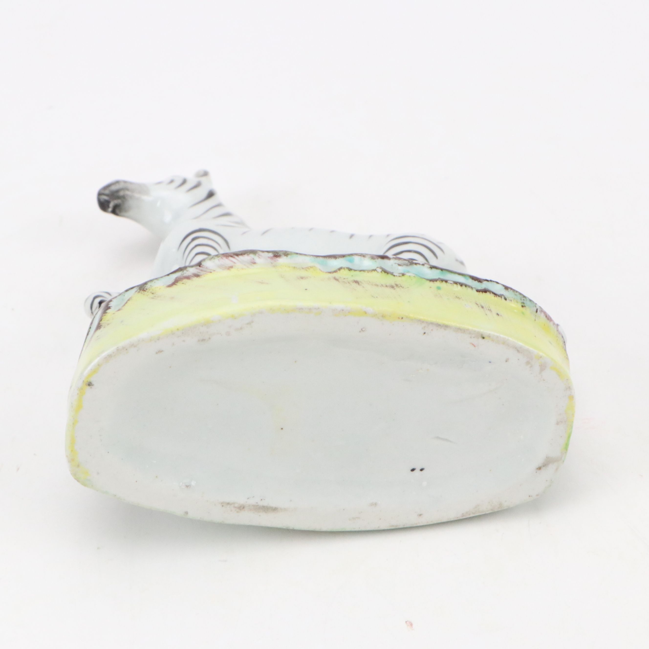 Staffordshire Earthenware Zebra Figurines, 19th Century