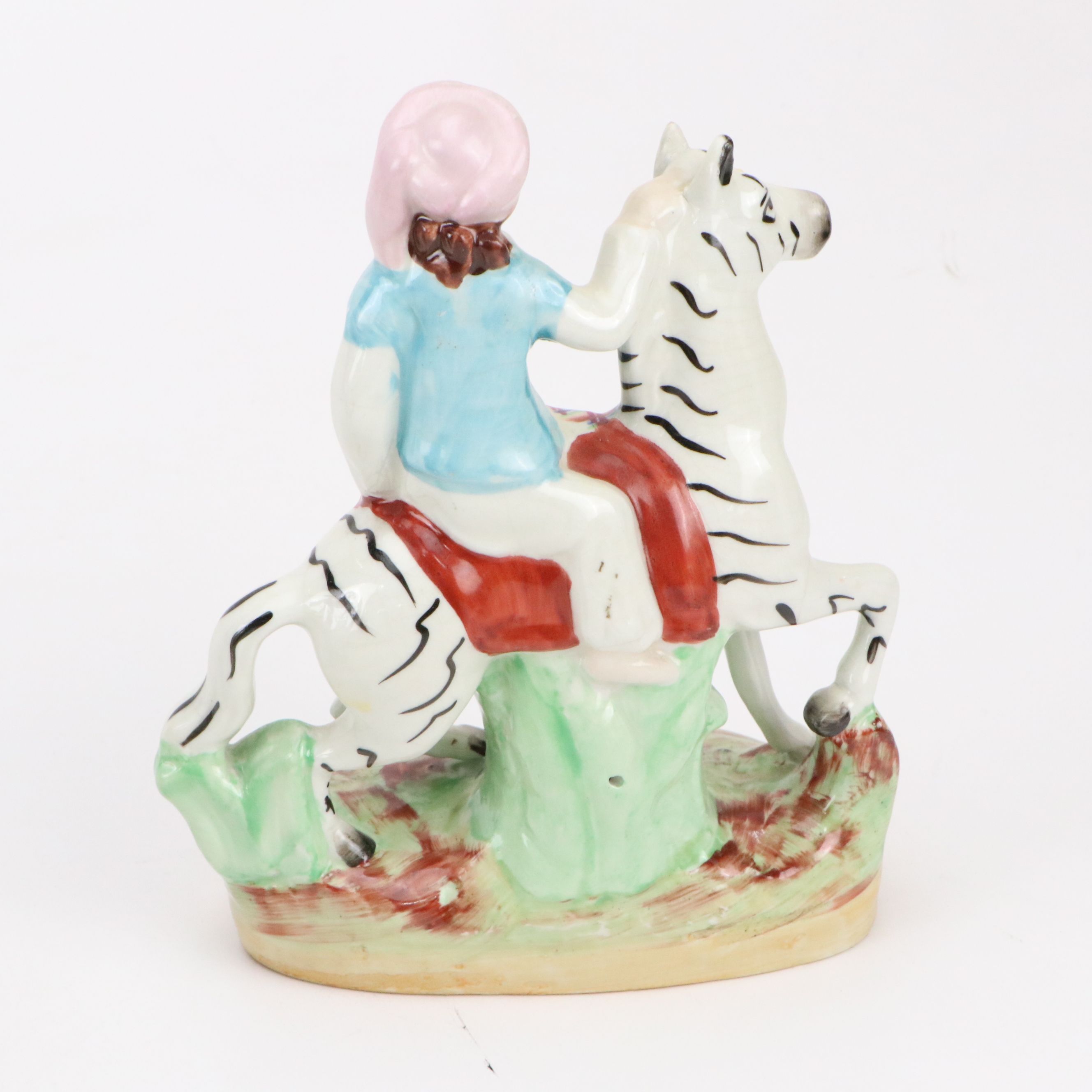 Staffirdshire Style Hand-Painted Zebra Figurines