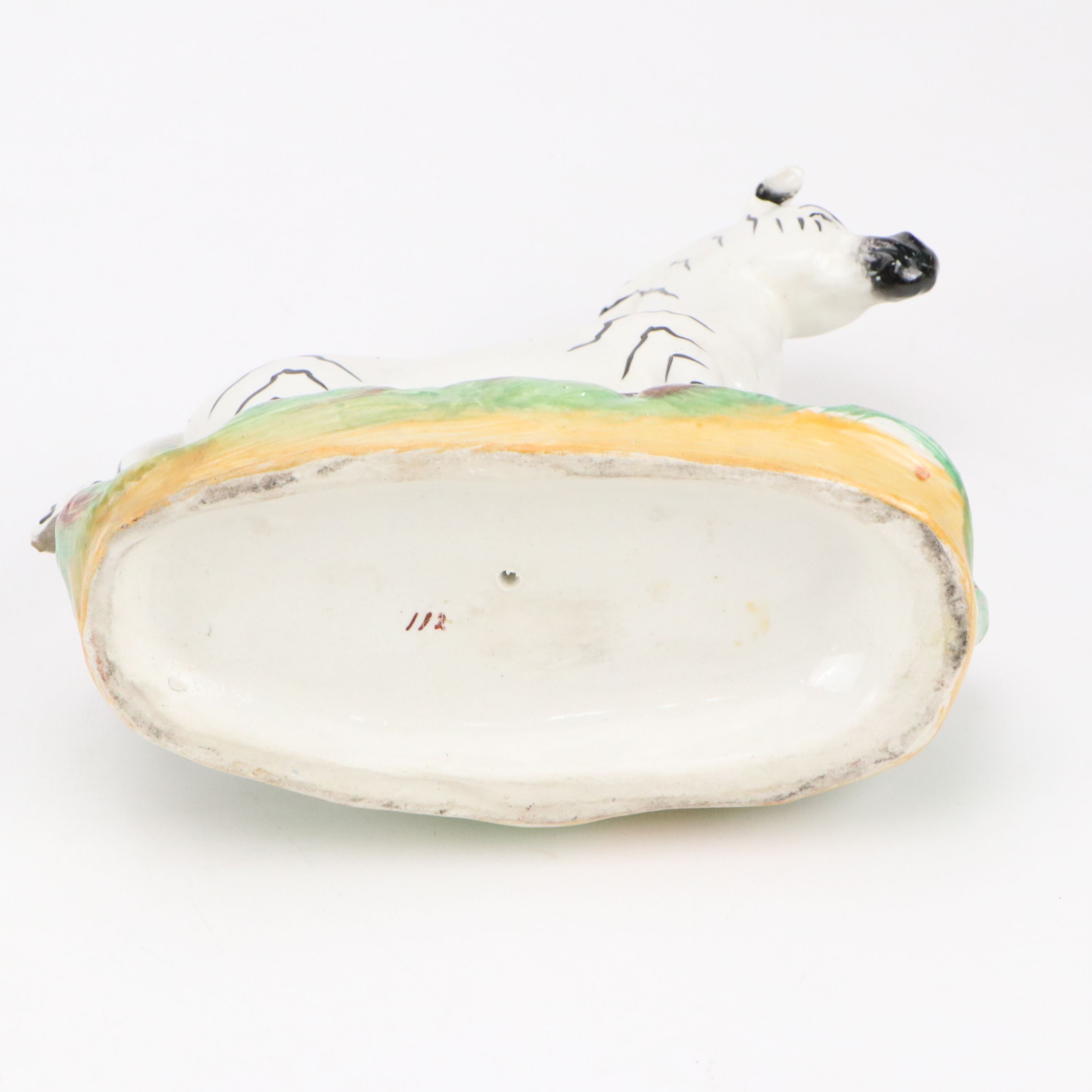 Staffirdshire Style Hand-Painted Zebra Figurines