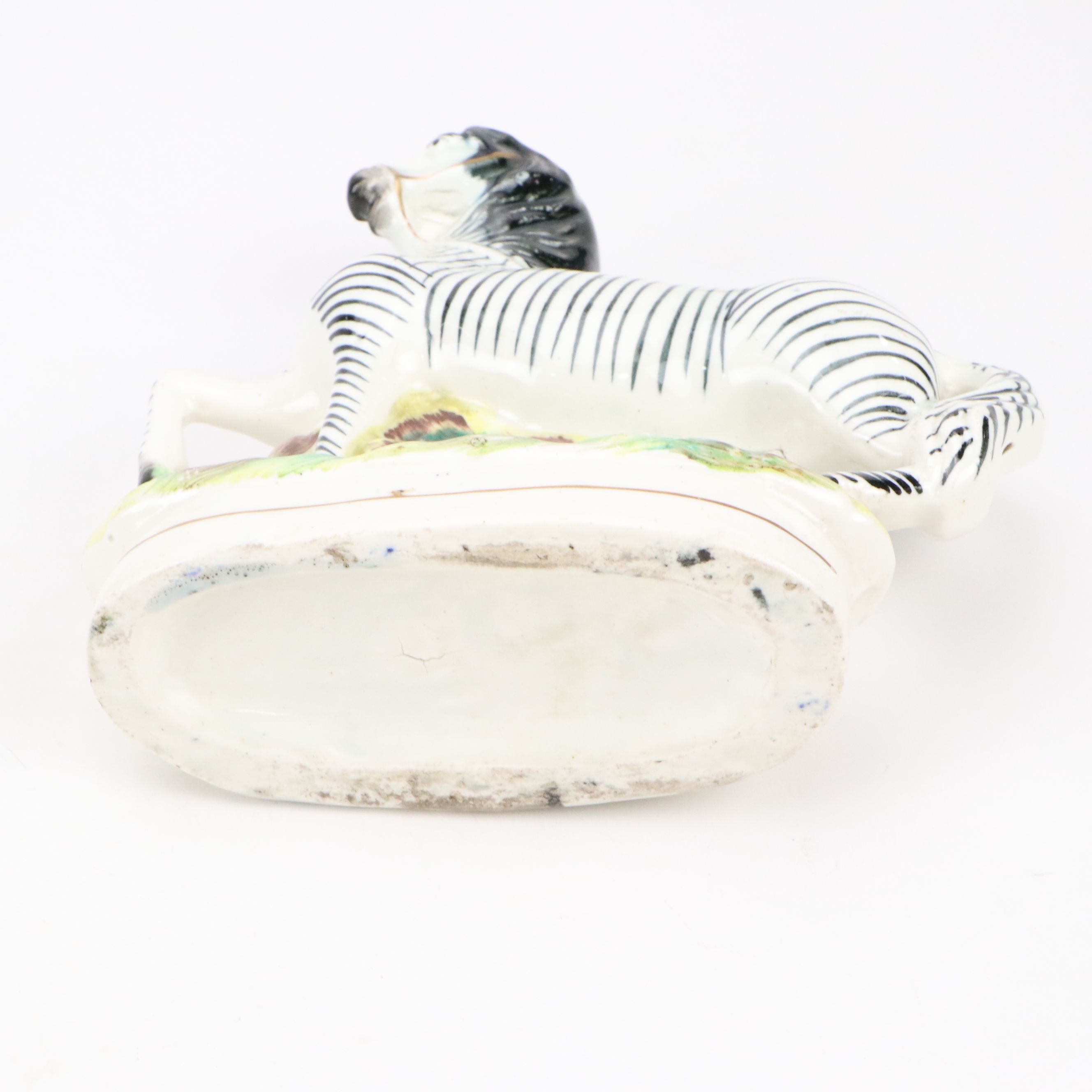 Staffirdshire Style Hand-Painted Zebra Figurines