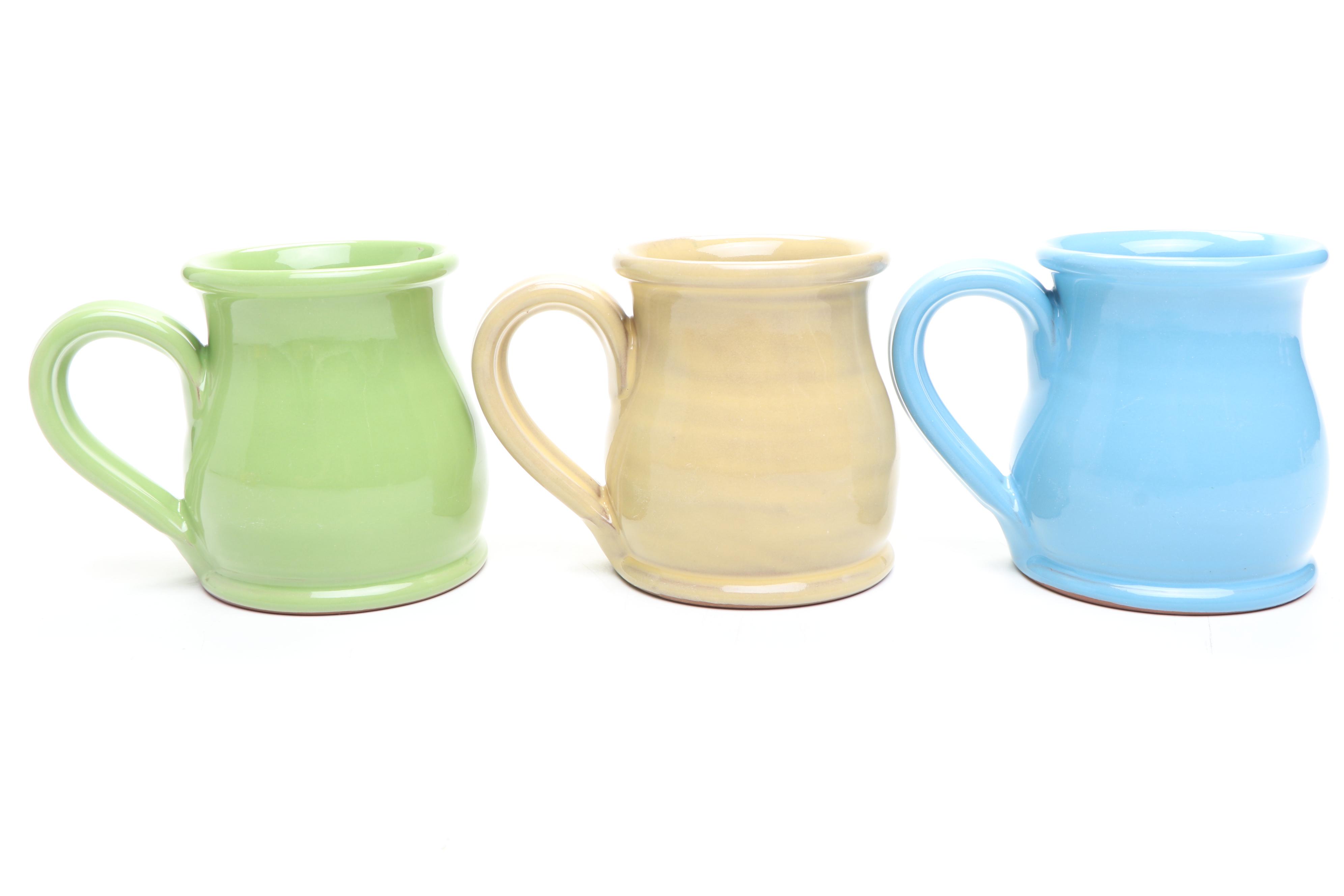 Deneen Pottery Cincinnati Pancake House Ceramic Coffee Mugs