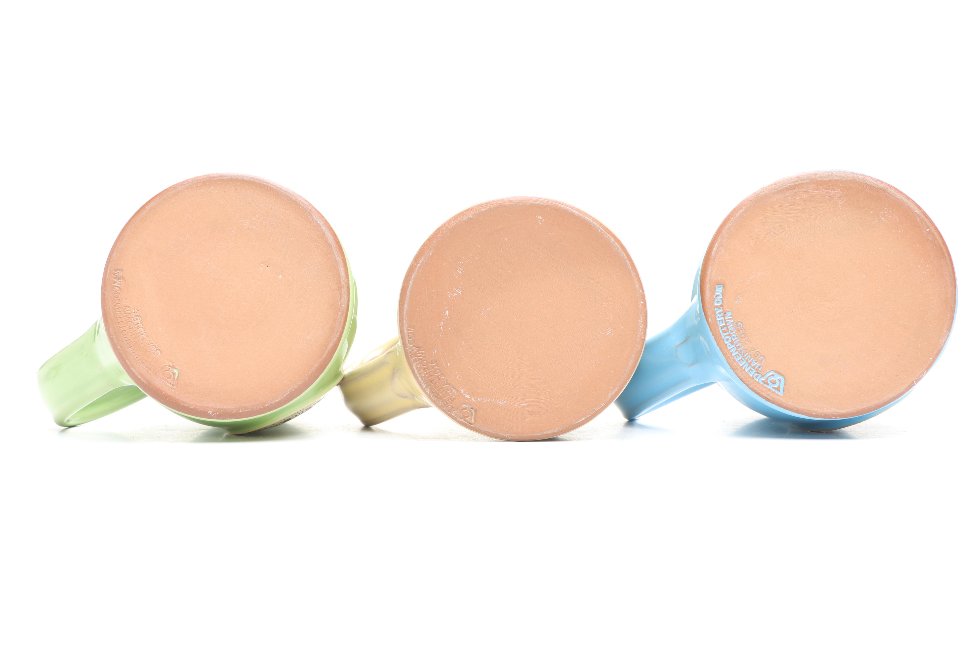 Deneen Pottery Cincinnati Pancake House Ceramic Coffee Mugs