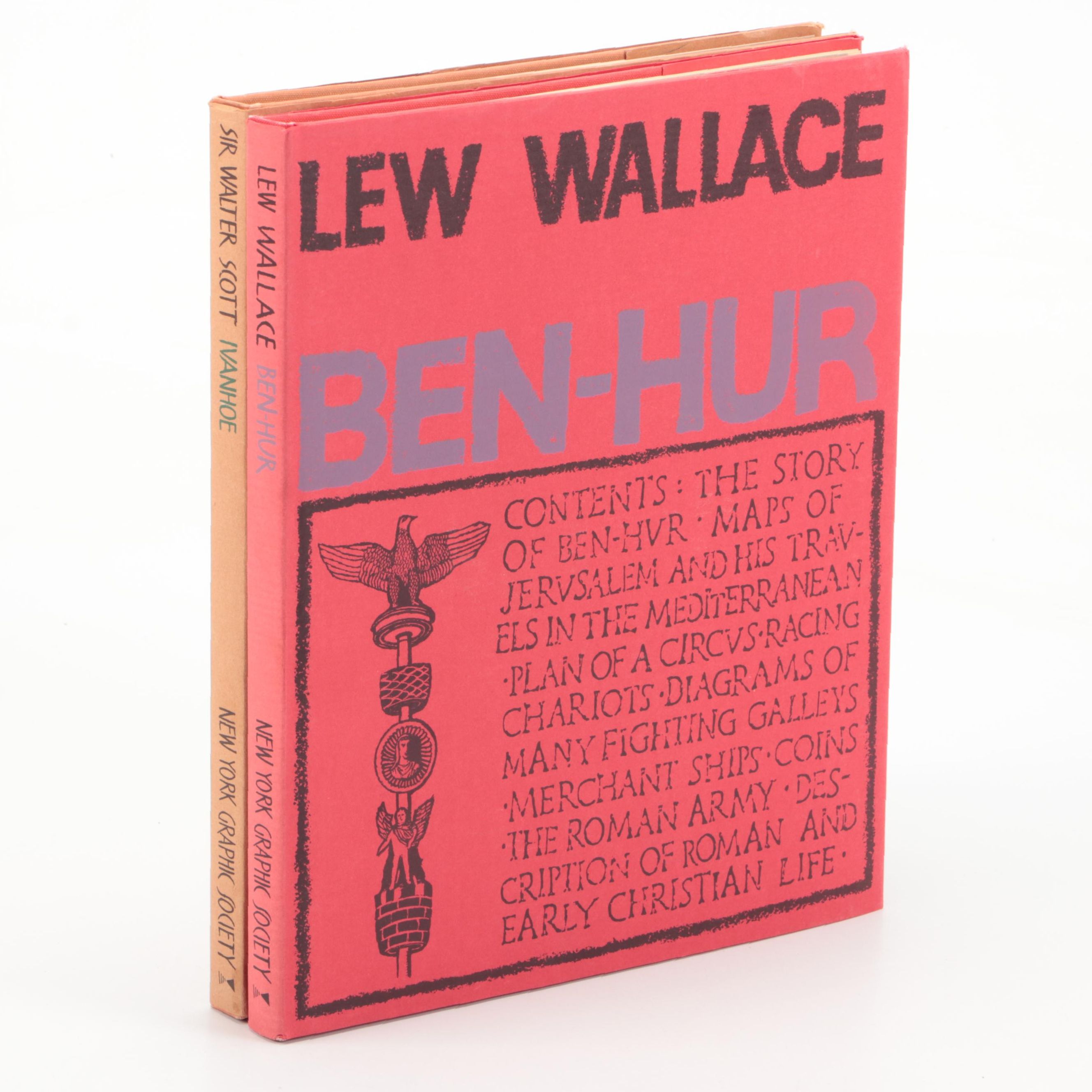 Illustrated "Ben-Hur" by Lew Wallace and "Ivanhoe" by Sir Walter Scott, 1972