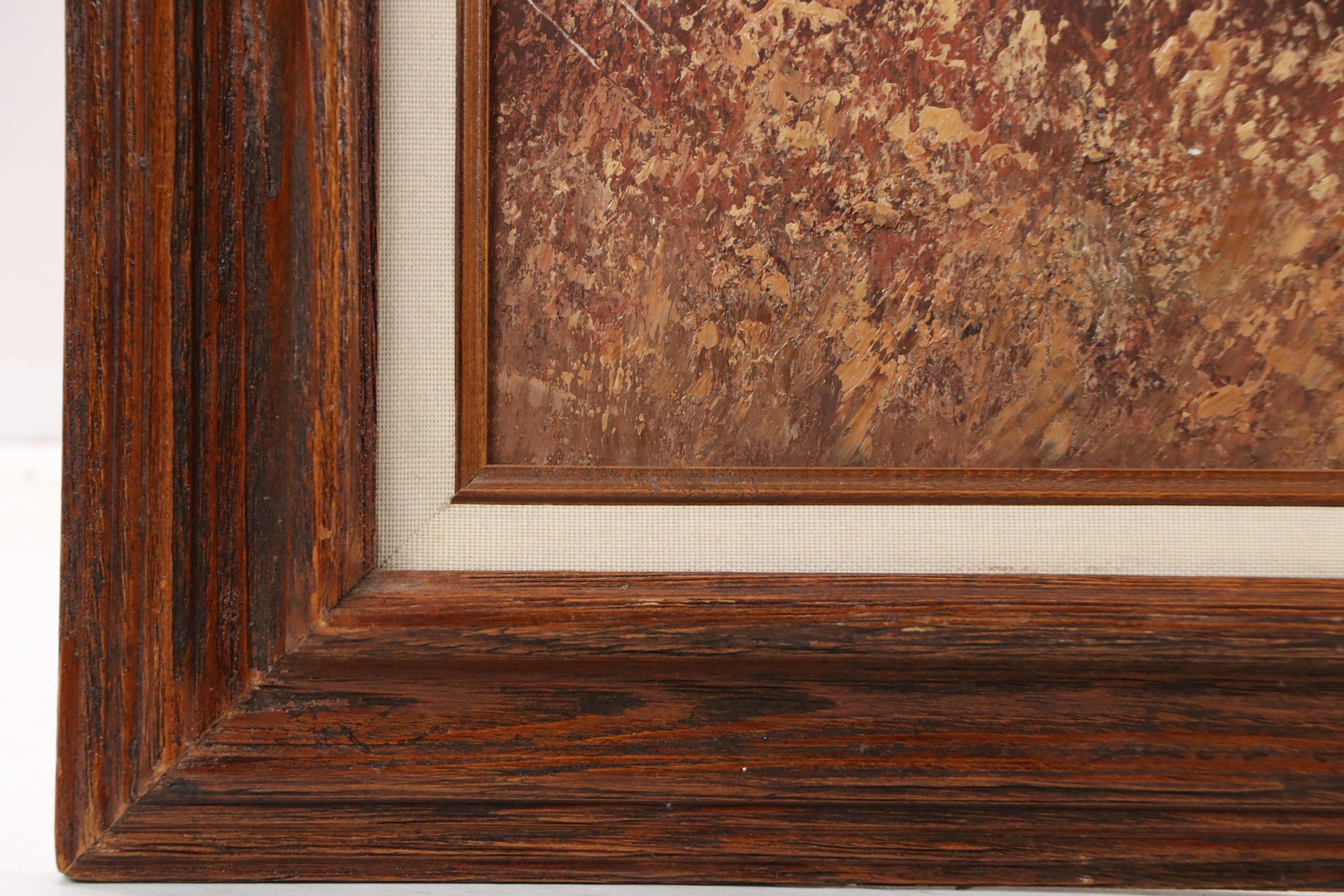 Clemann Late Autumnal Rural Landscape Oil Painting, Late 20th Century