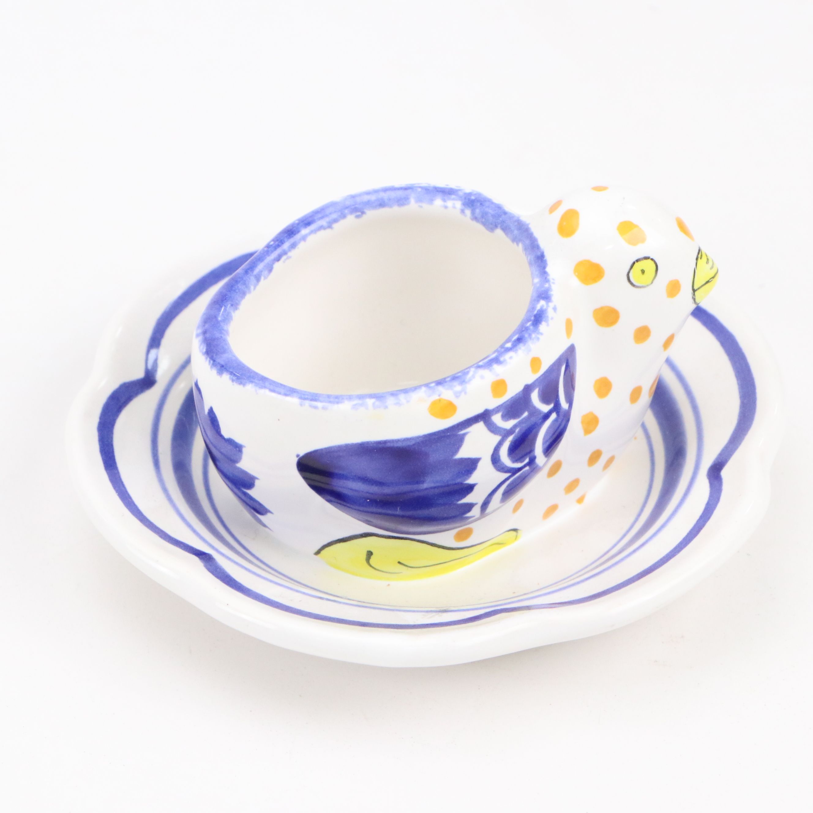 Tiffany & Co. Hand-Painted Hen Porcelain Egg Cups