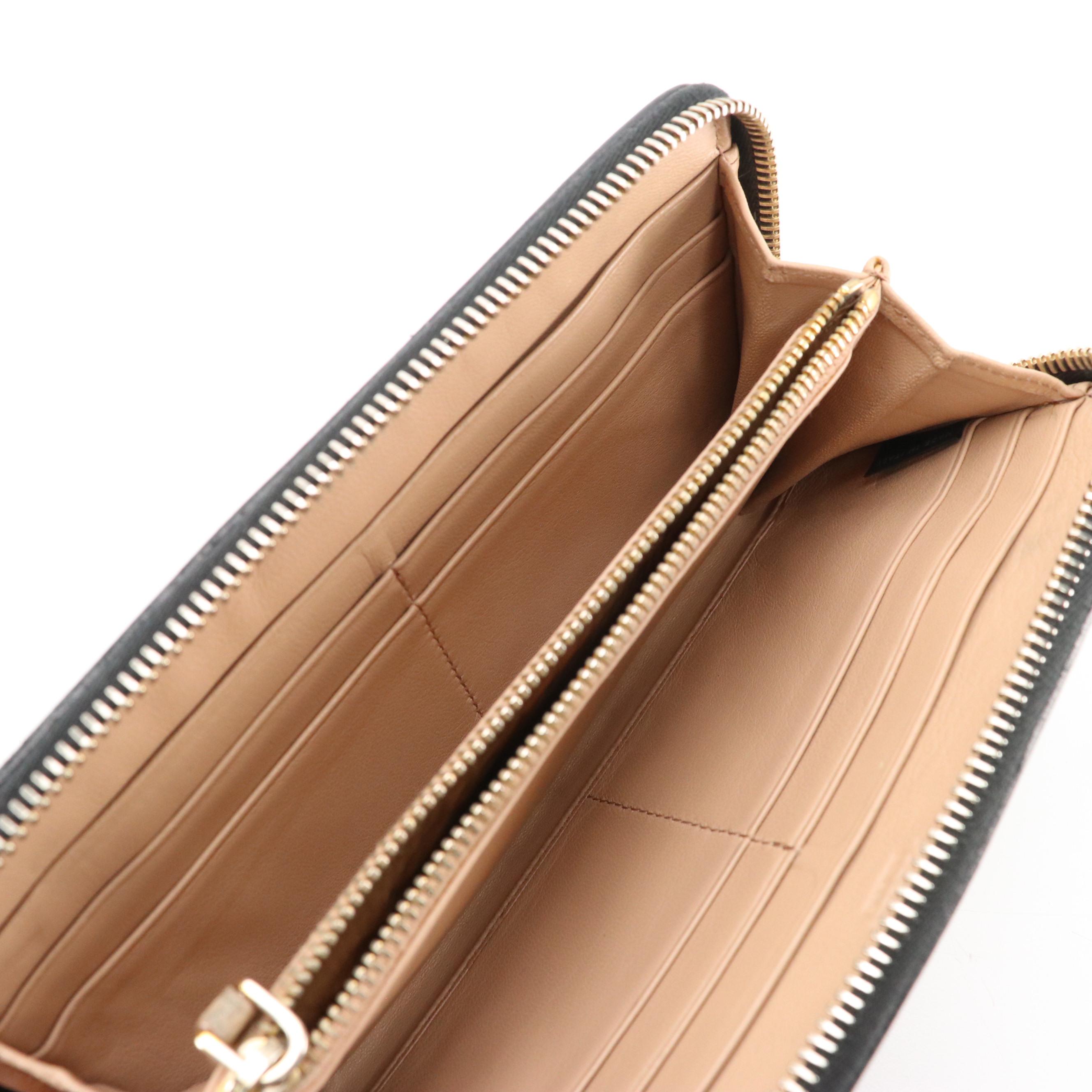 Prada Zip Around Wallet 1M0506 in Antiqued Leather