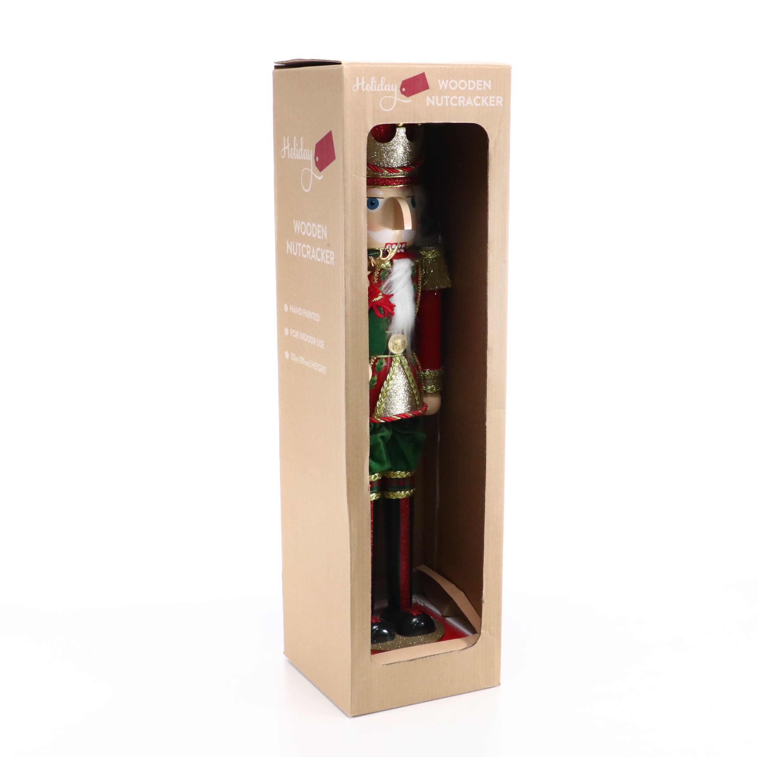 Pair of Holiday Wooden Floor Nutcrackers