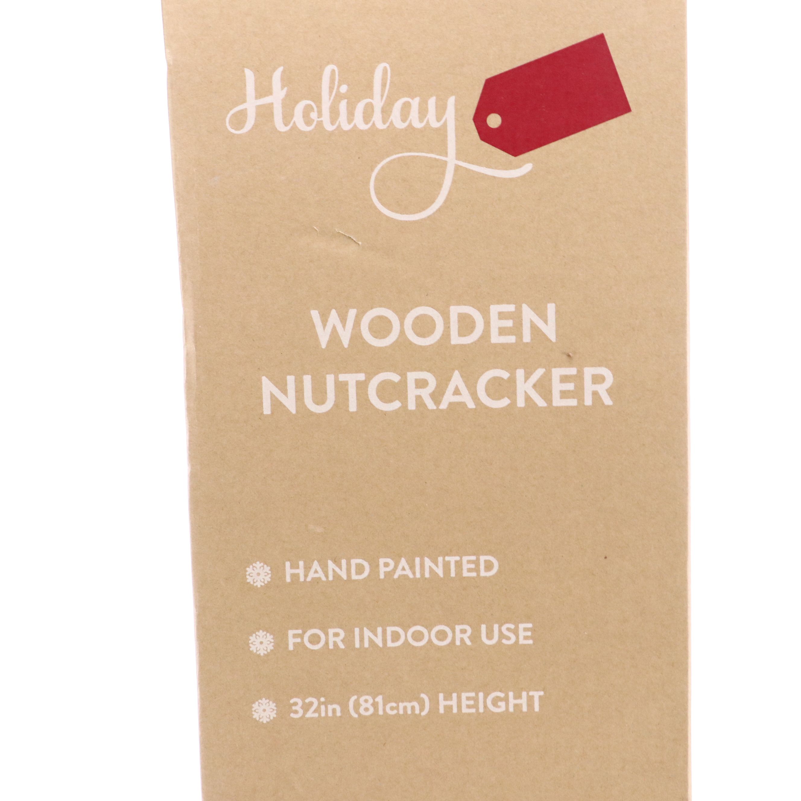 Pair of Holiday Wooden Floor Nutcrackers