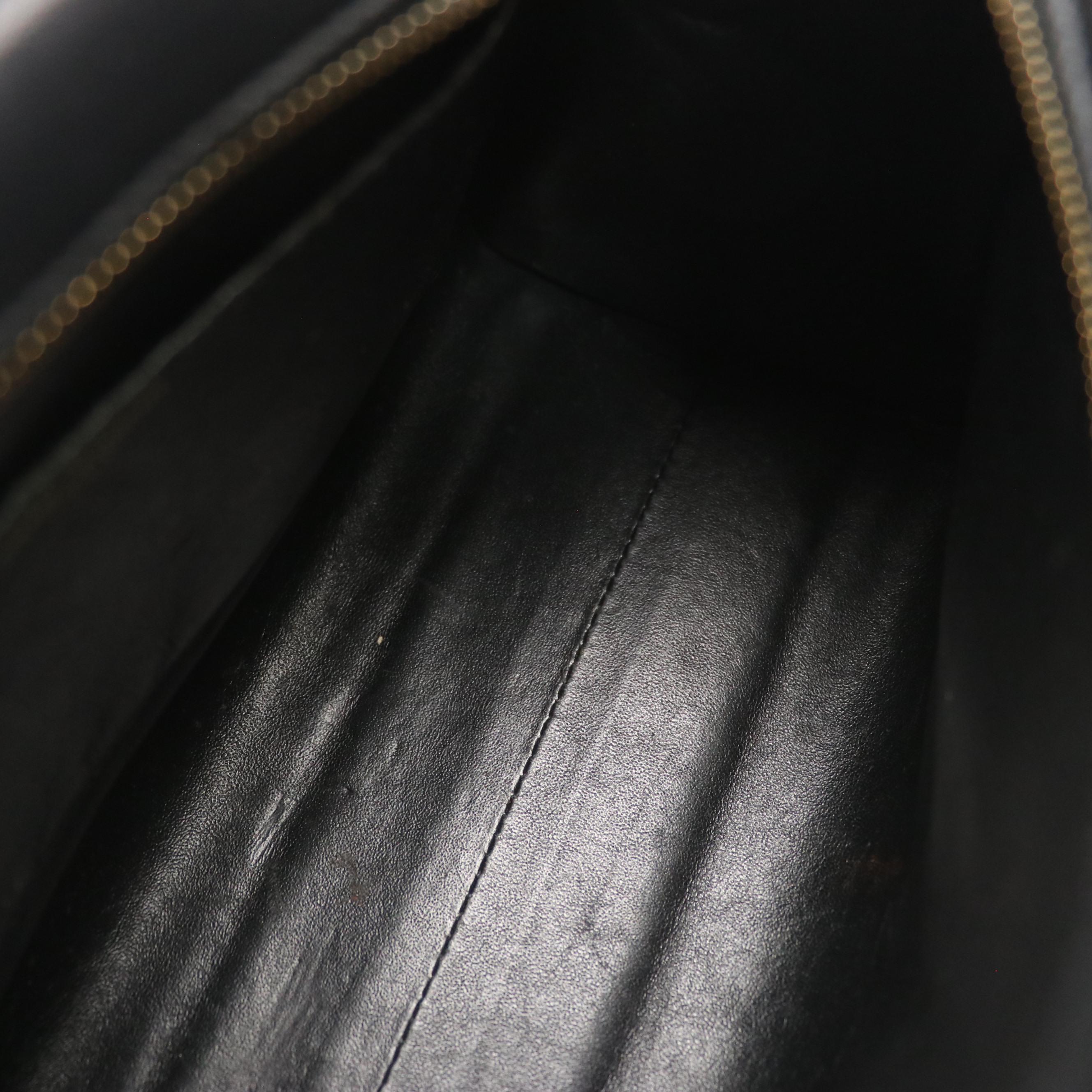 Saint Laurent YSL Sac Cabas Two-Way Bag in Black Calfskin Leather