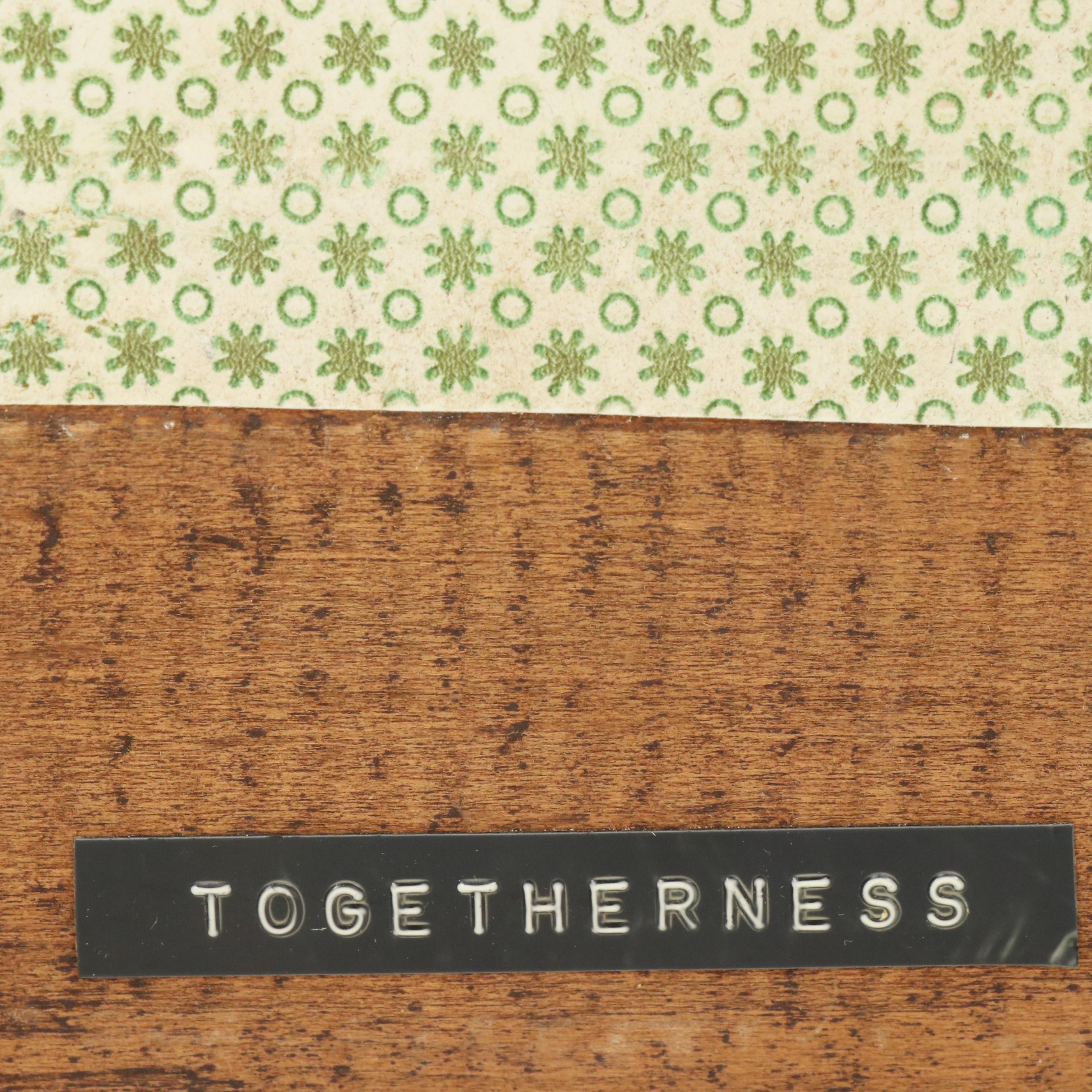 Surrealist Style Acrylic Painting of Couple "Togetherness," 1966