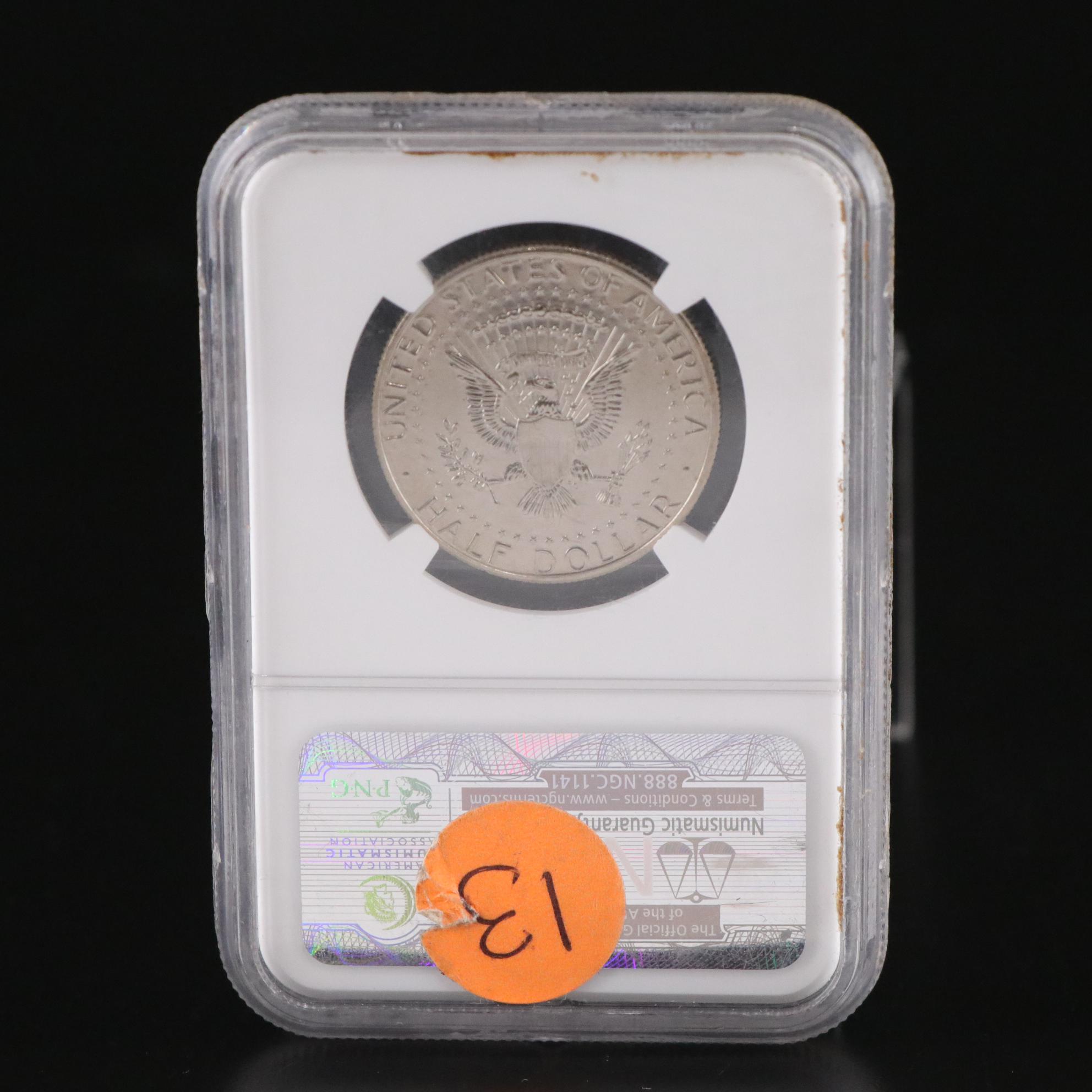 NGC SP70 Enhanced and SP 67 2014 Clad Kennedy Half Dollars