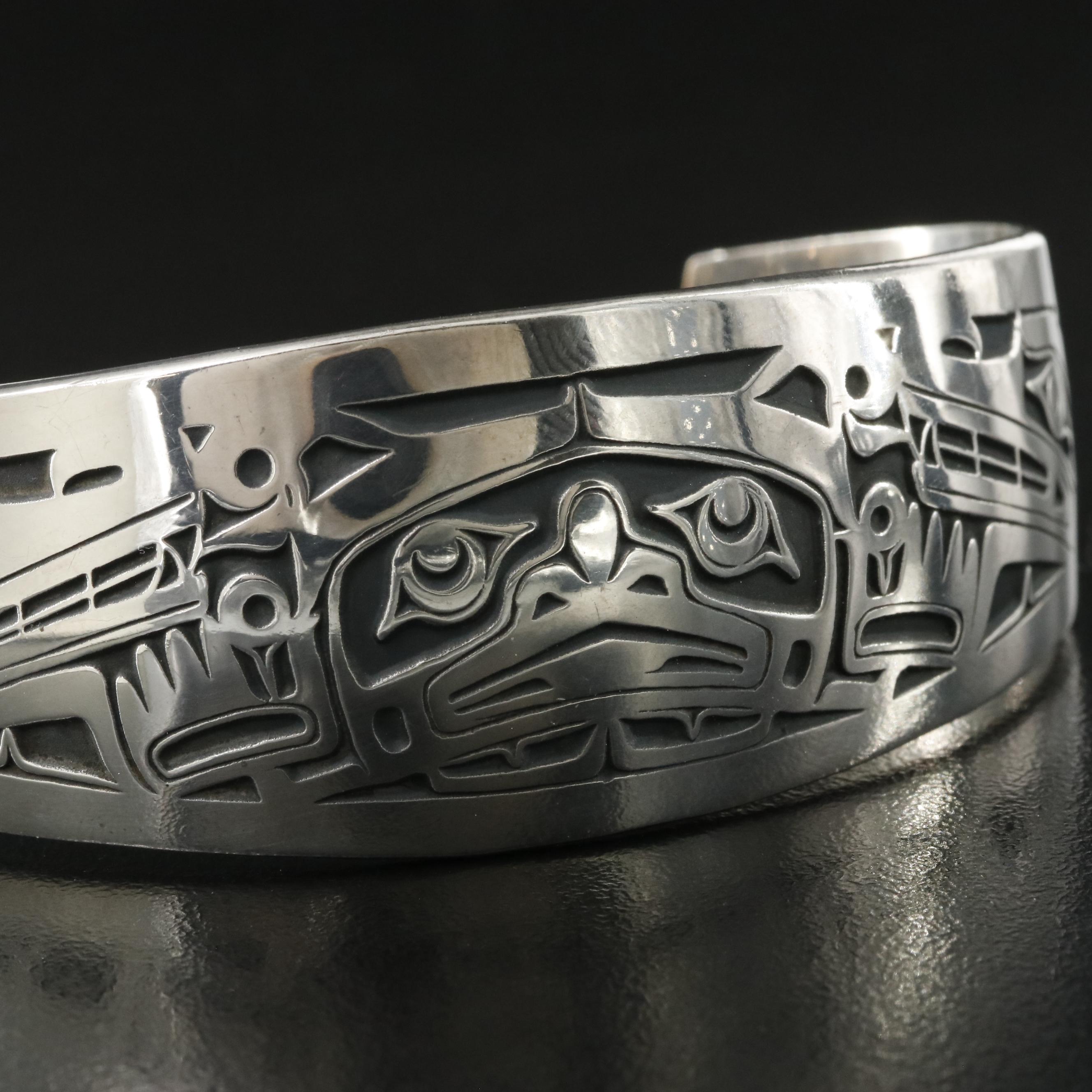 Jean Ferrier For West Coast Group Northwest Coast Sterling Cuff Bracelet
