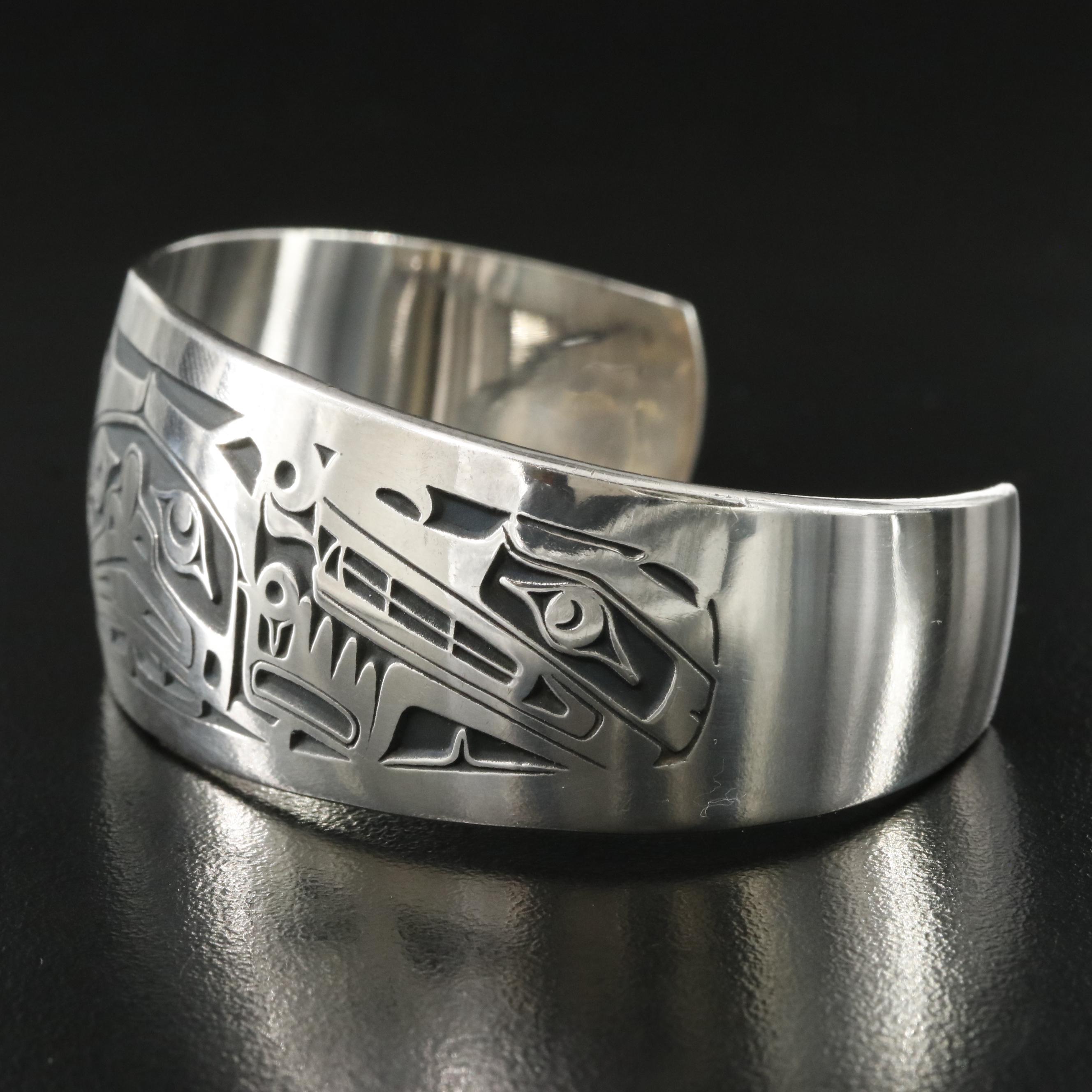 Jean Ferrier For West Coast Group Northwest Coast Sterling Cuff Bracelet