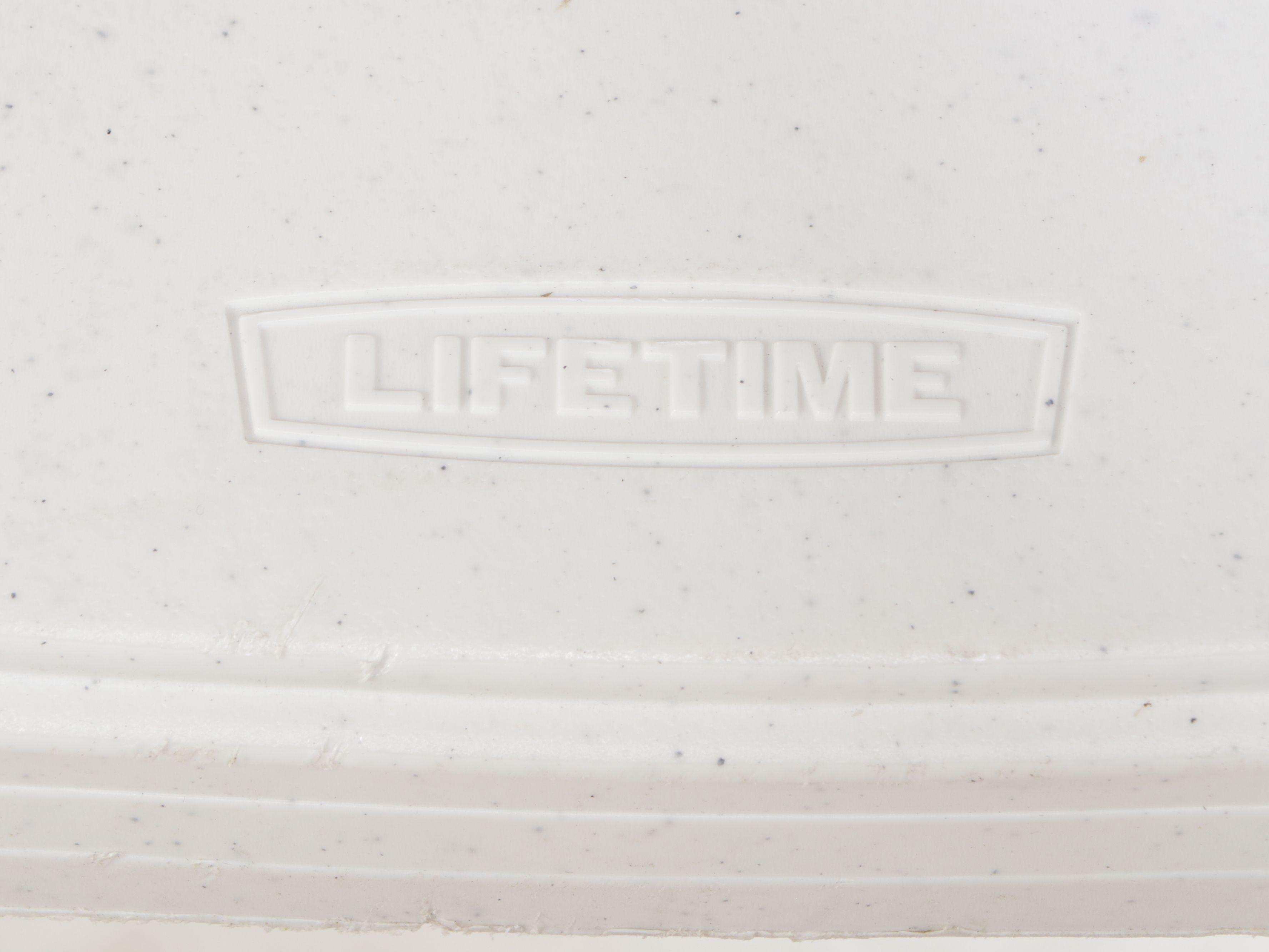 Lifetime Round Folding Plastic  Table with Six Folding Chairs