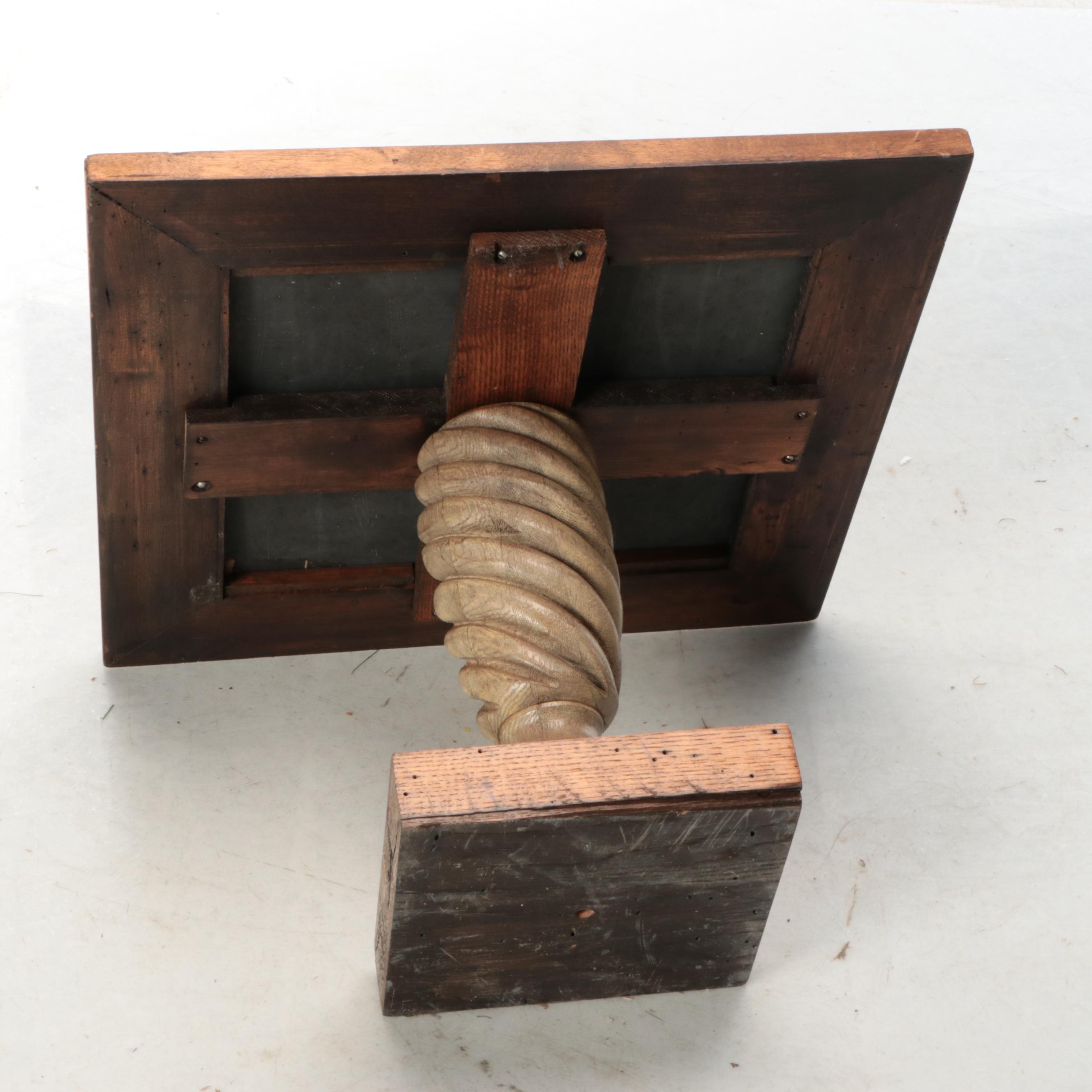 Italian Baroque Style Carved Wood Pedestal Table