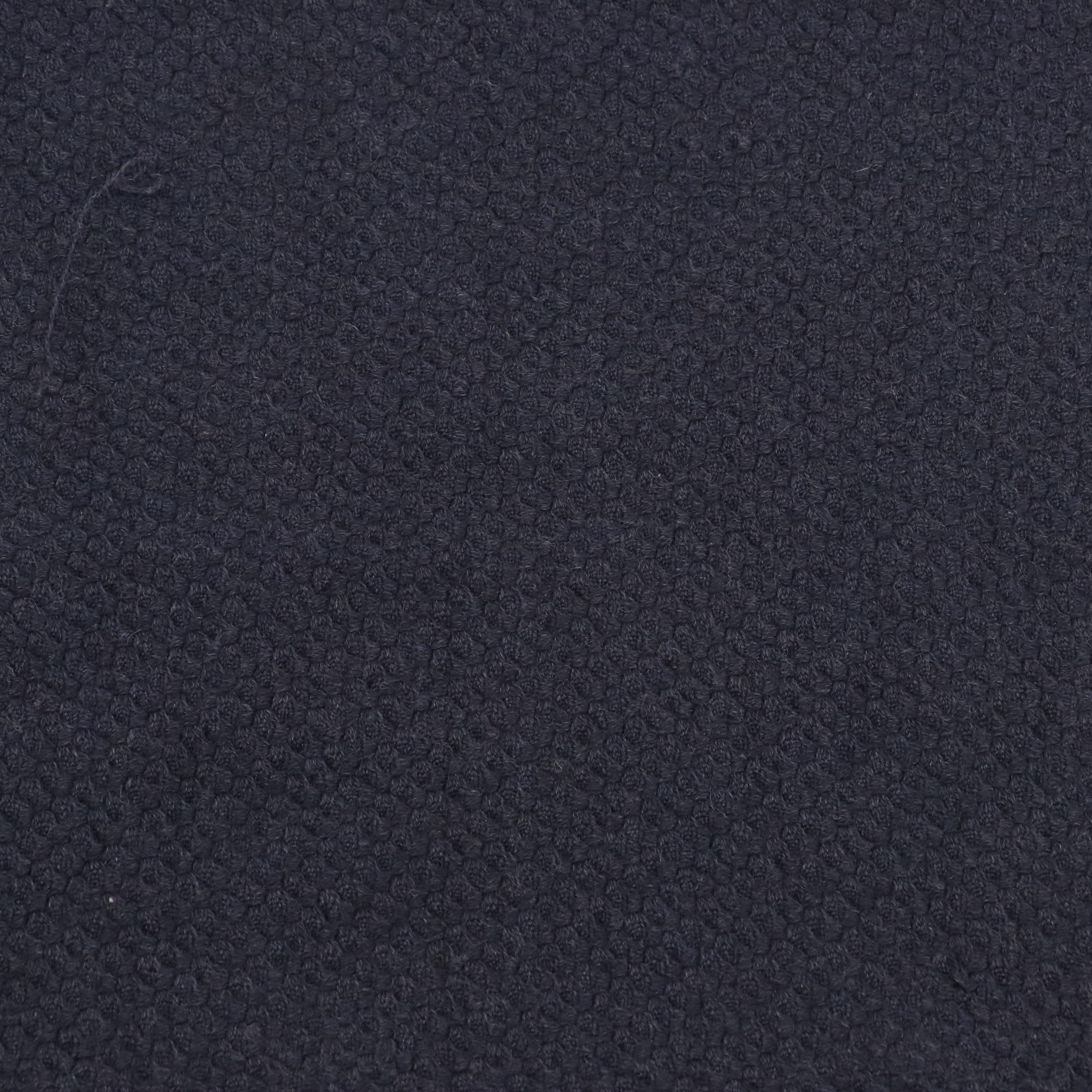 Fendi Navy Blue Wool Fringe Scarf